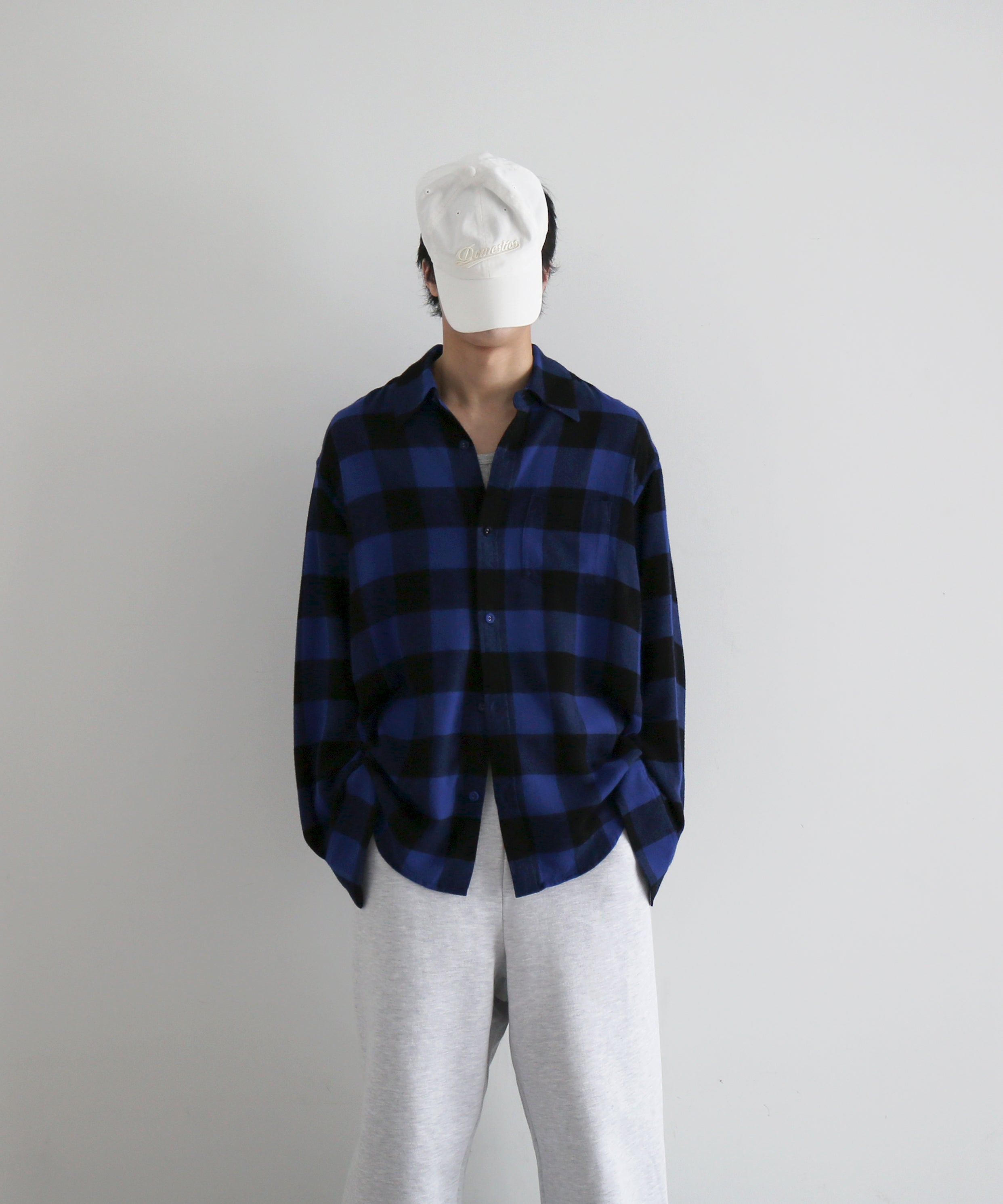 KAIKO Flannel check shirt "BLUE"