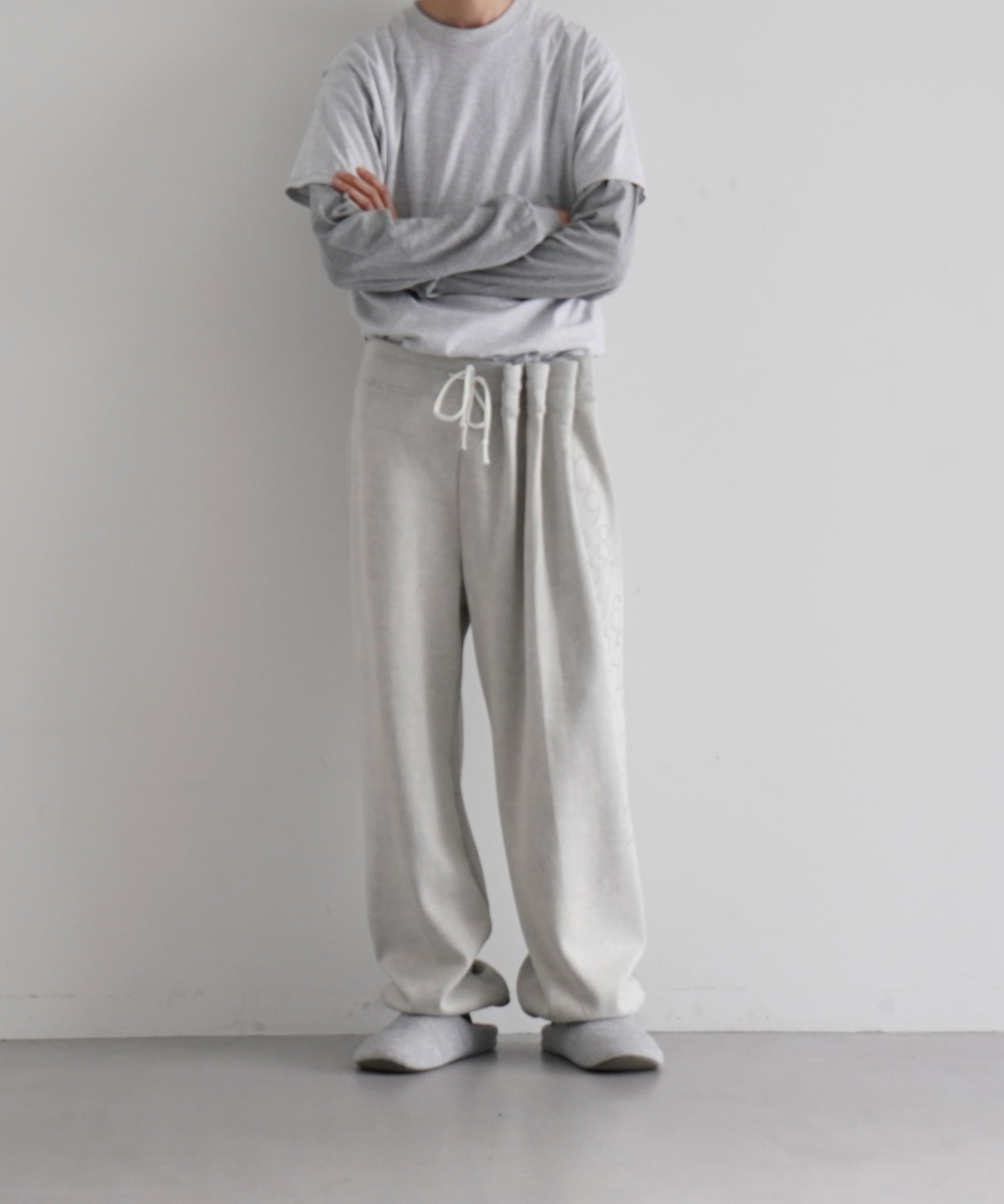 ULIKASANCTUS Curtain jersey pants "IVORY" M L