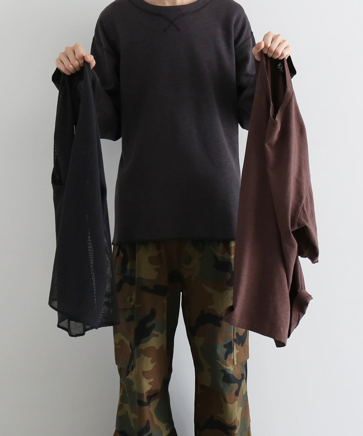 FAF(FAKE AS FLOWERS) 3Layerd ls tee "BLACK"