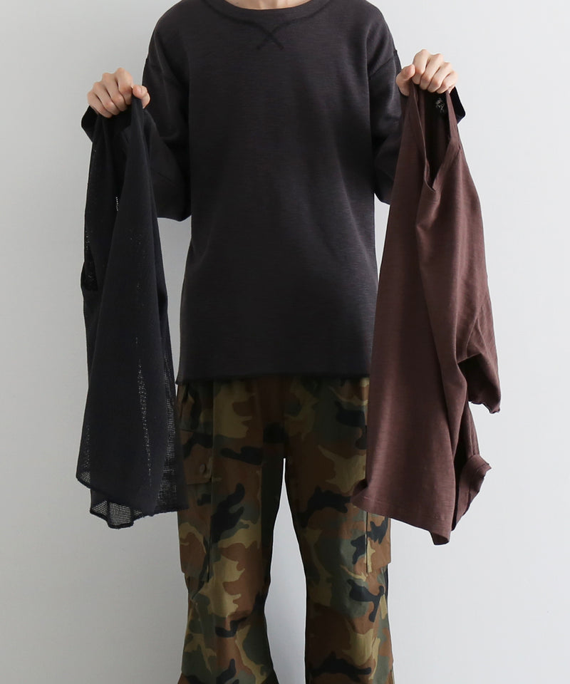 FAF(FAKE AS FLOWERS) 3Layerd ls tee "BLACK"