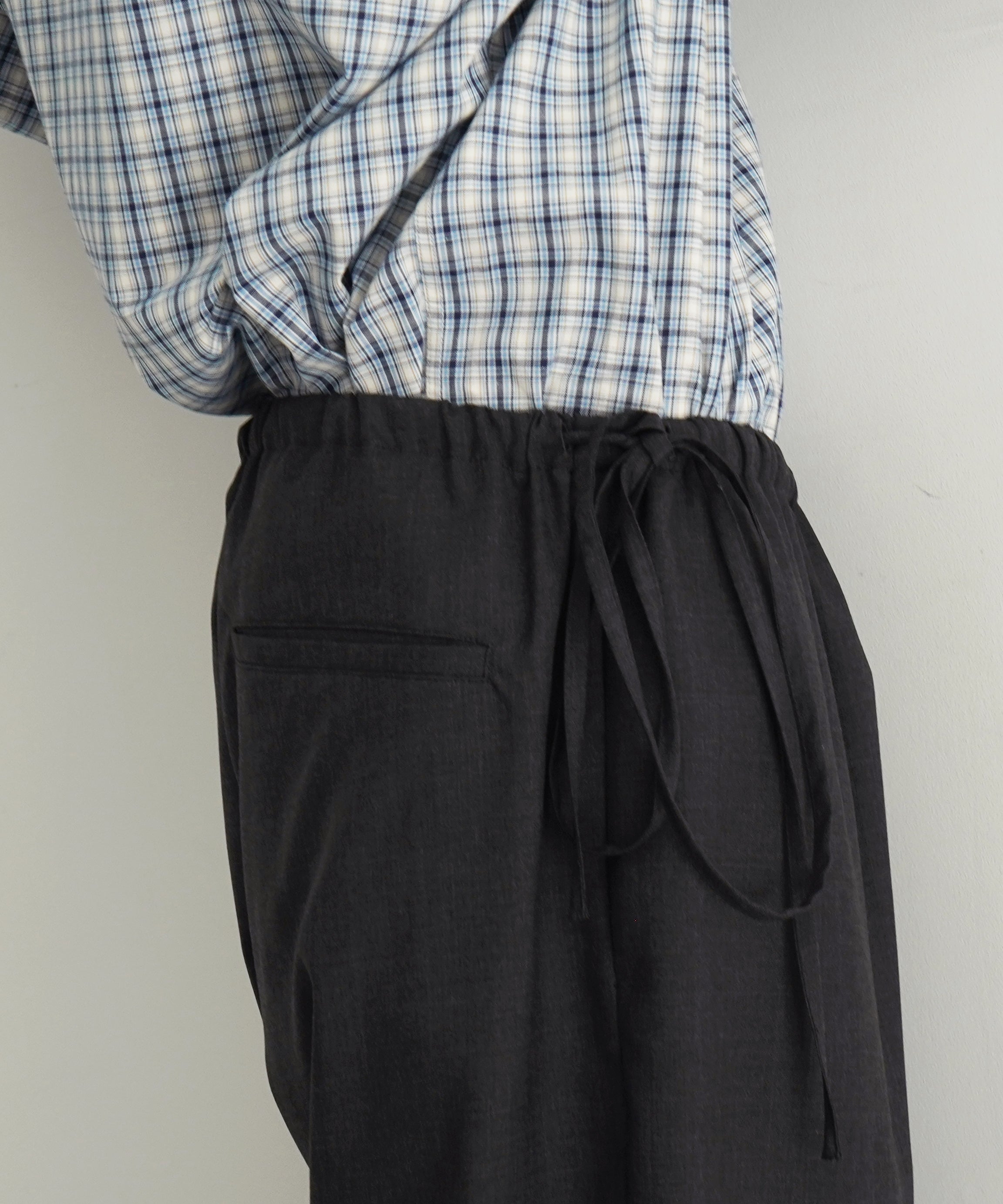 OLD FOLK HOUSE Wool lounge pants "DARK GRAY"