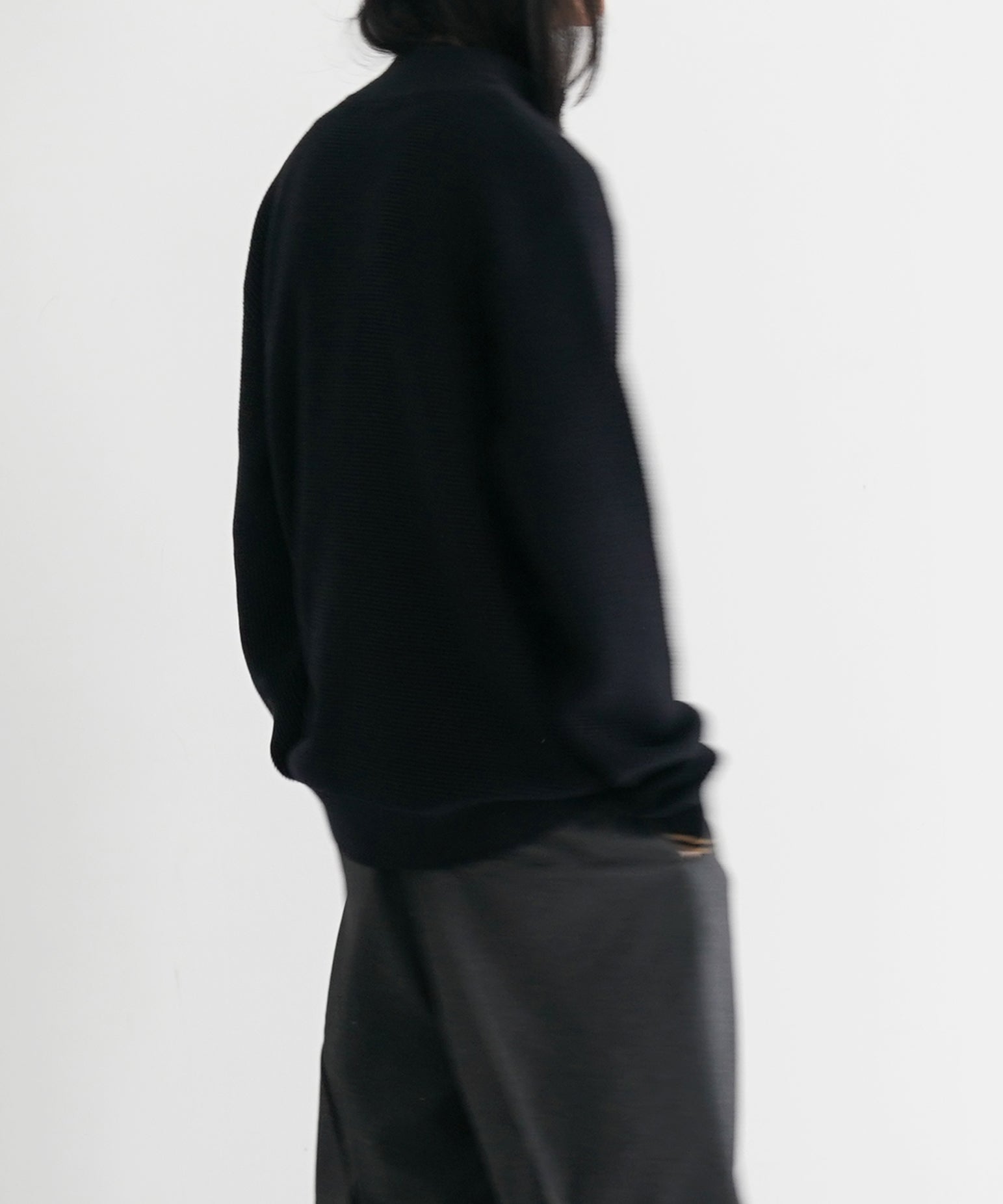 FRED PERRY Classic knitted shirt ls "BLACK"