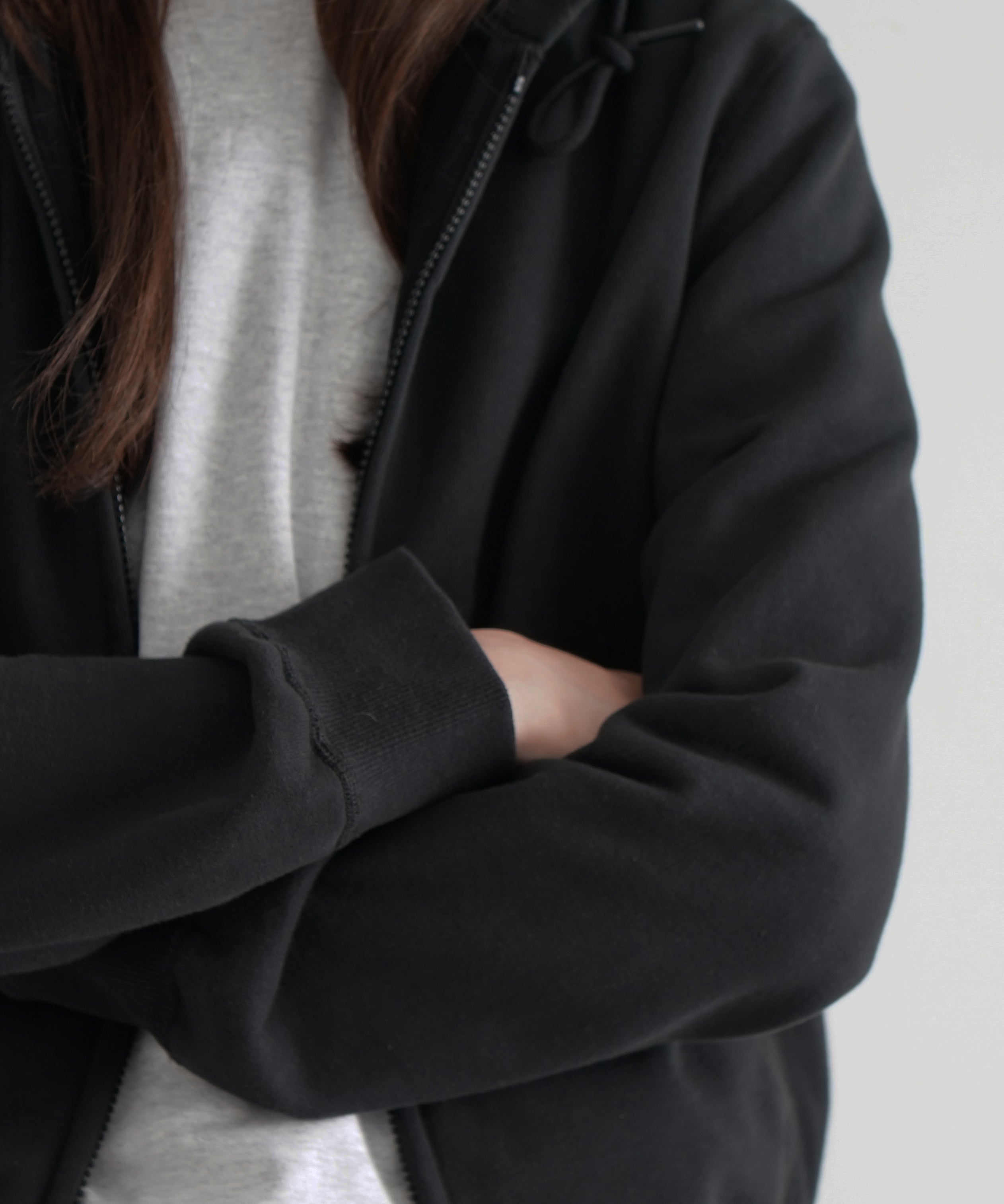 KAIKO Double zip parka "BLACK"