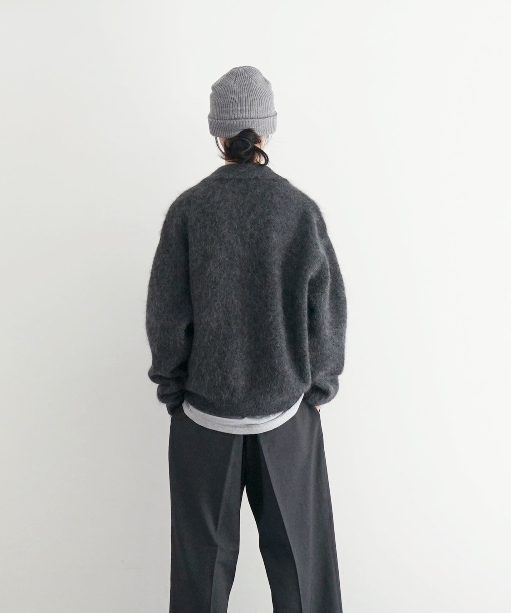 EXCLUSIVE】crepuscule【クレプスキュール】Mohair polo cardigan 