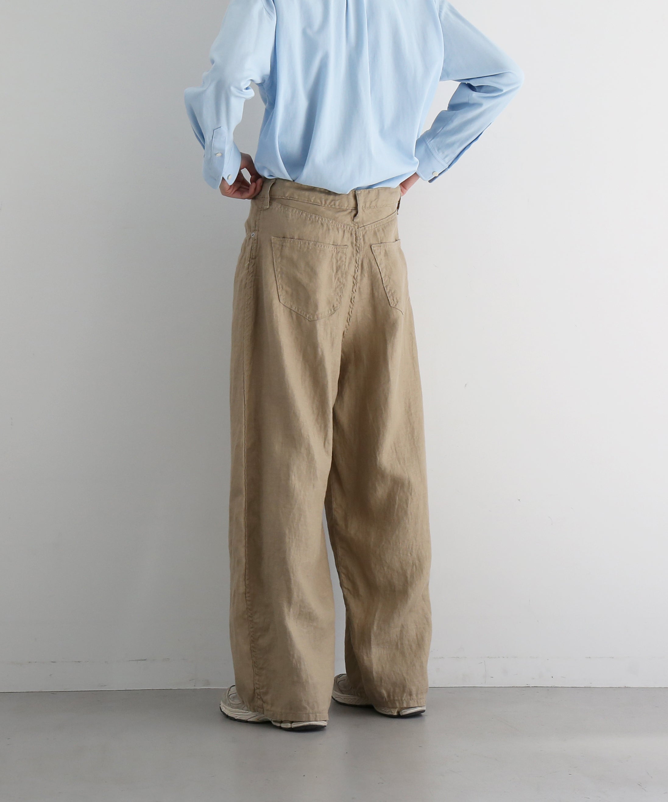 DIGAWEL Puckering wide pants "CAMEL"