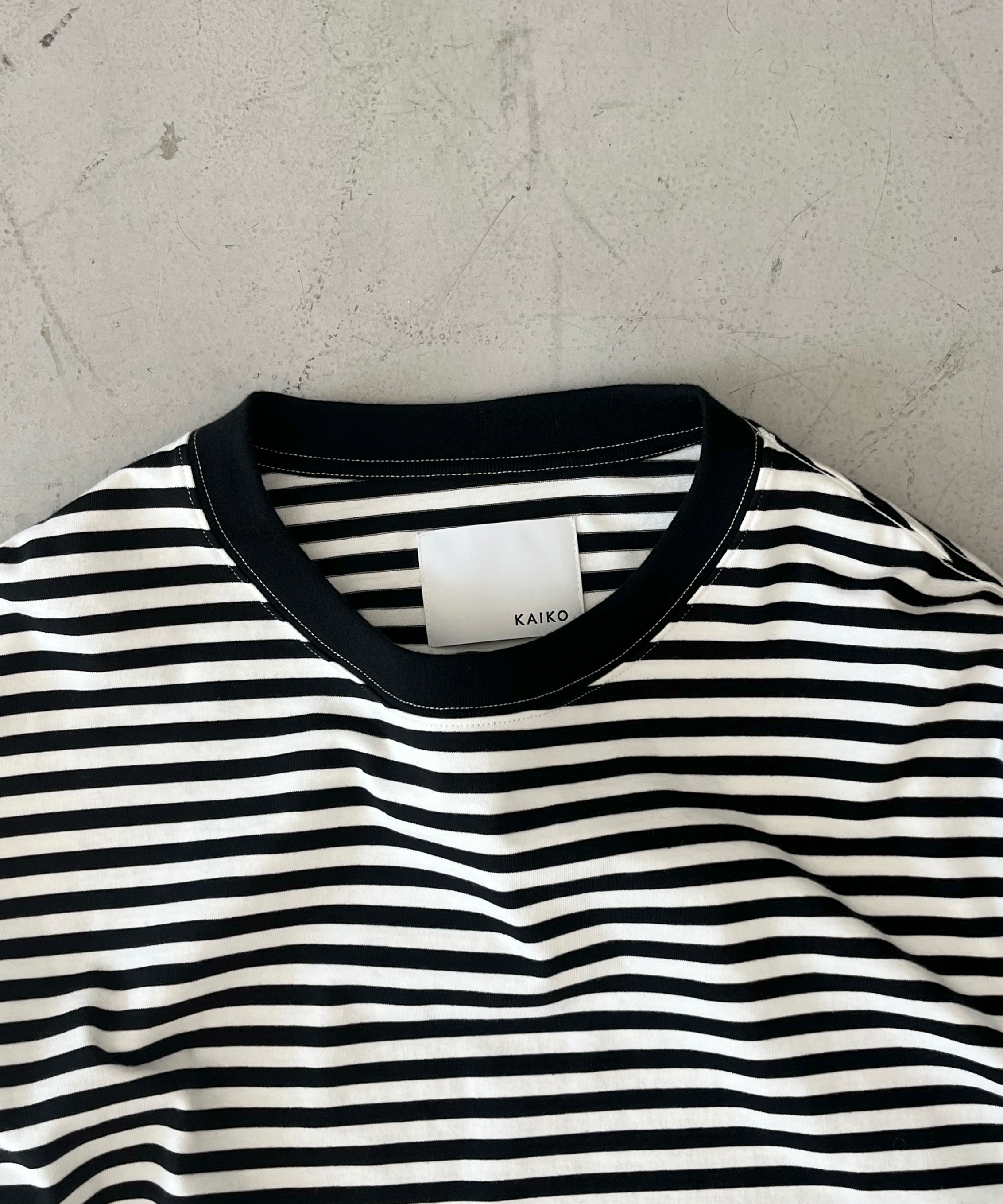 KAIKO Long sleeve border t-shirt "BLACK"