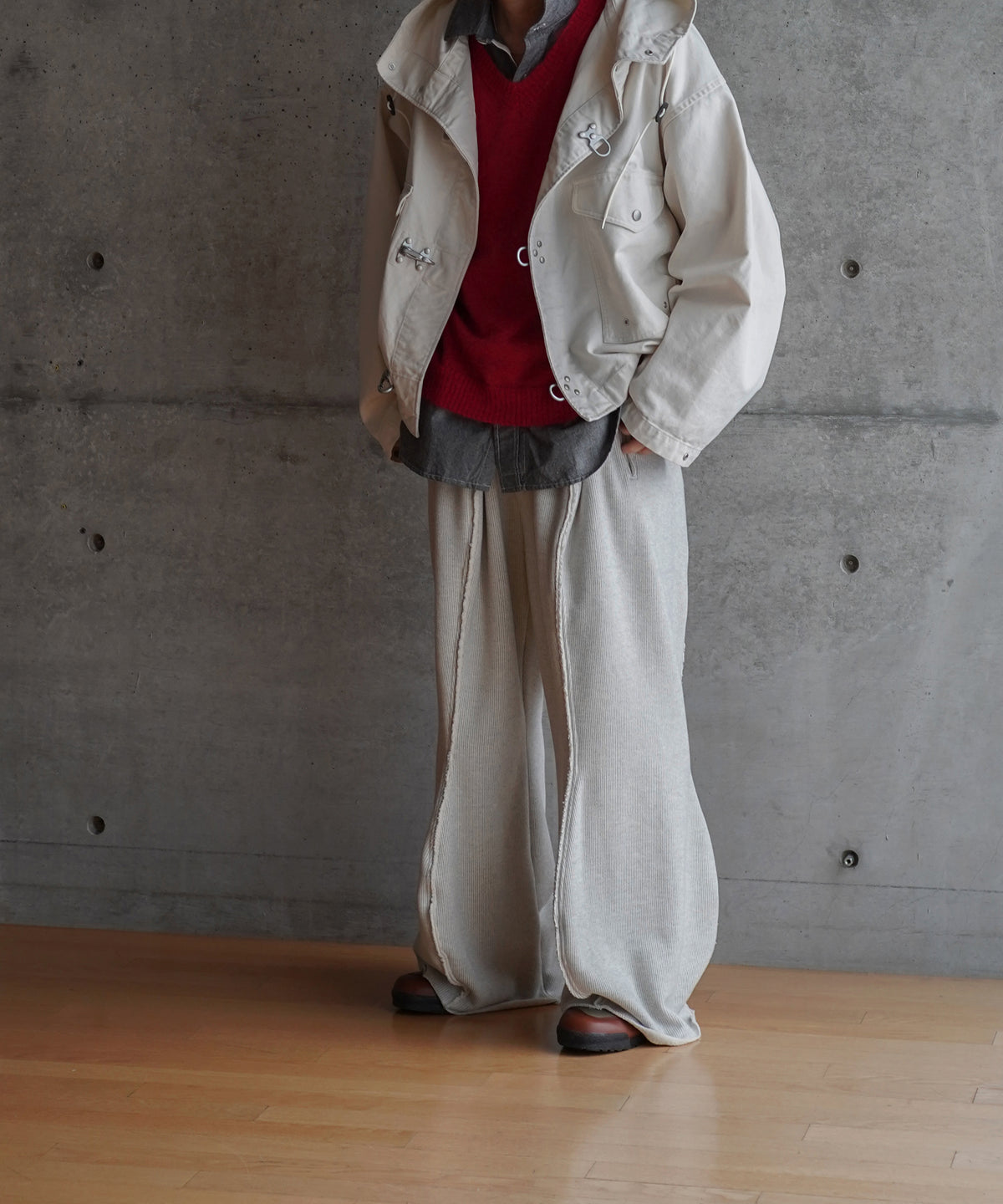 ensou. Fireman parka "A.IVORY"