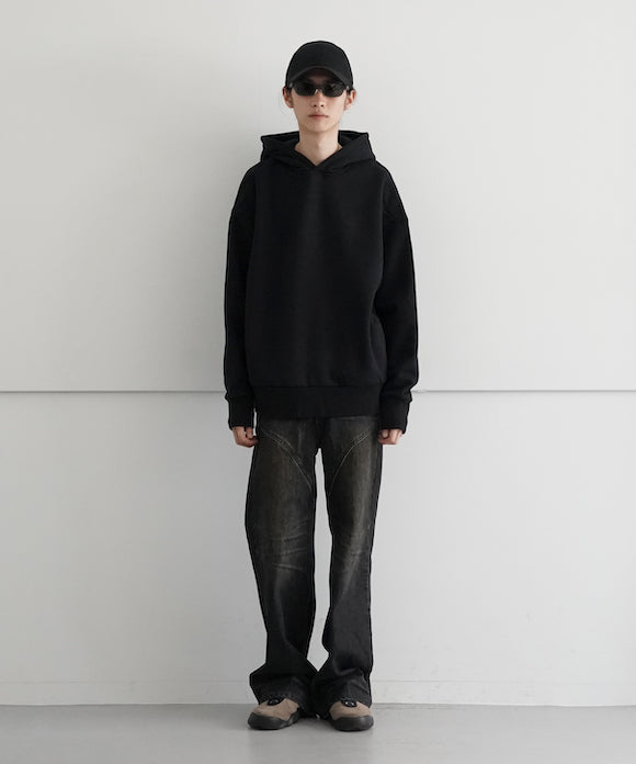 FAX COPY EXPRESS Oversized Loose Hoodie "Black"