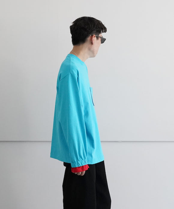 NEONSIGN Layered Sleeve L/S T-shirts "BLUE"