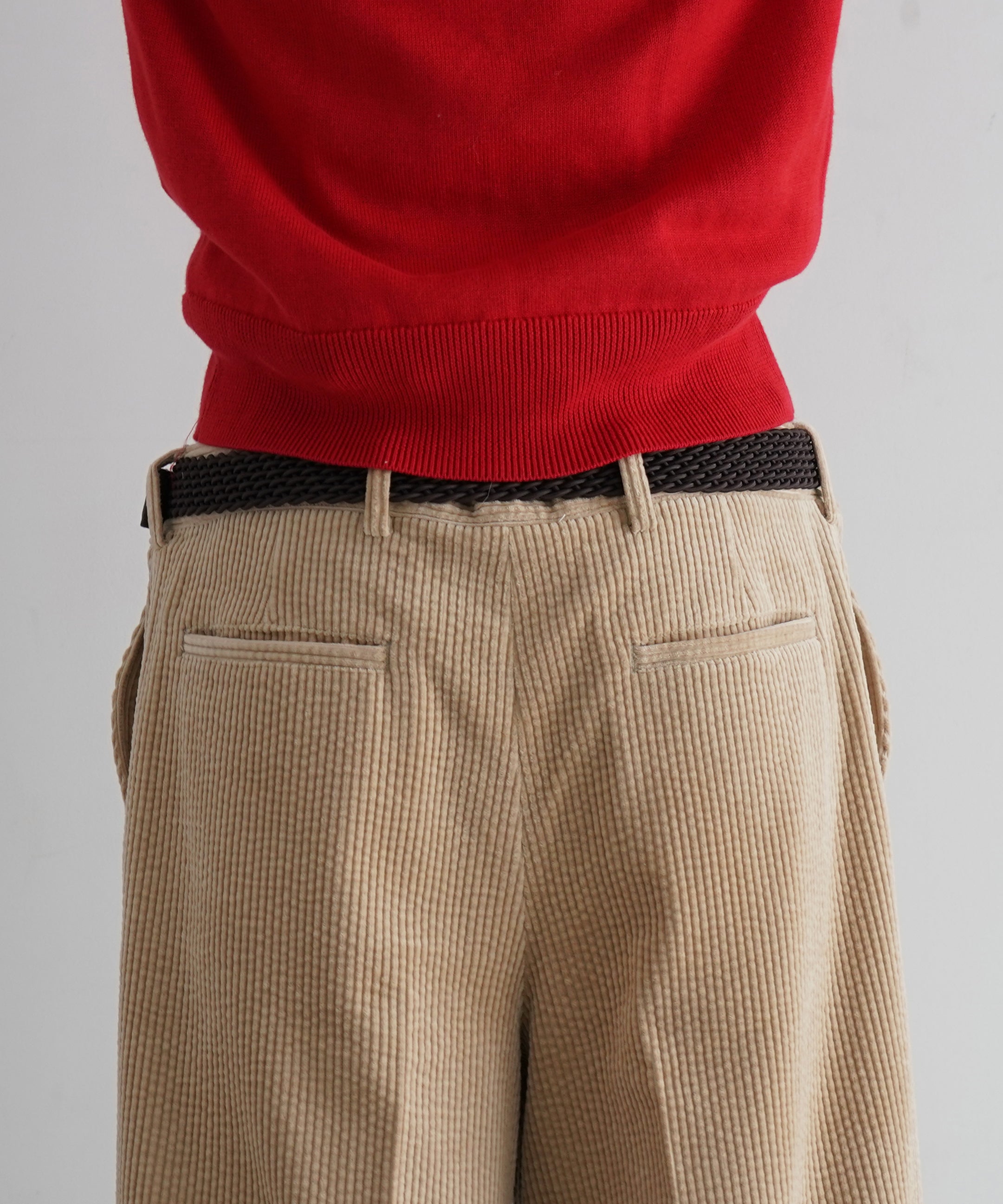 NEONSIGN Finx corduroy wide pants "SAND"