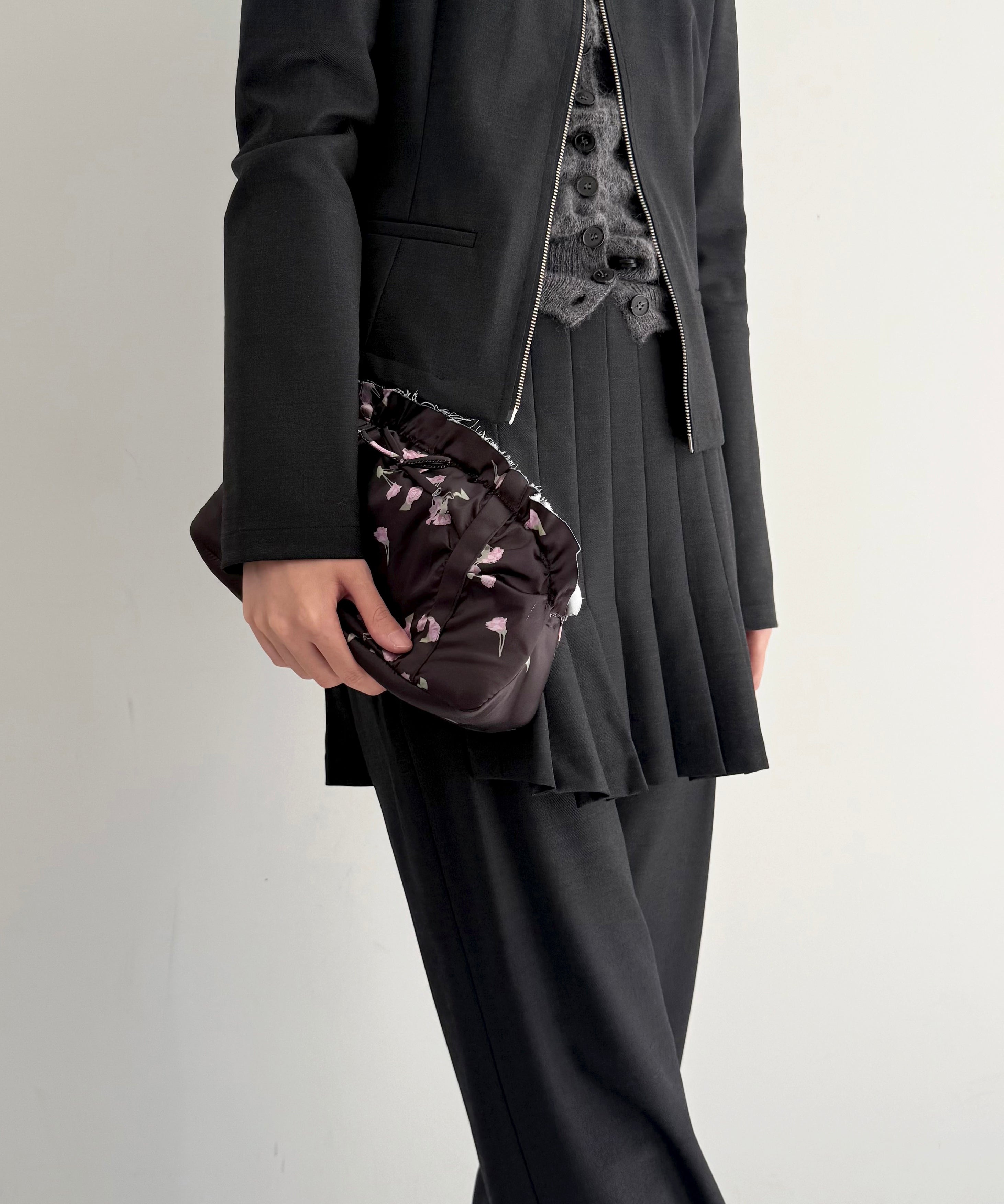 NATASHA ZINKO Bloomers clutch "BLACK"