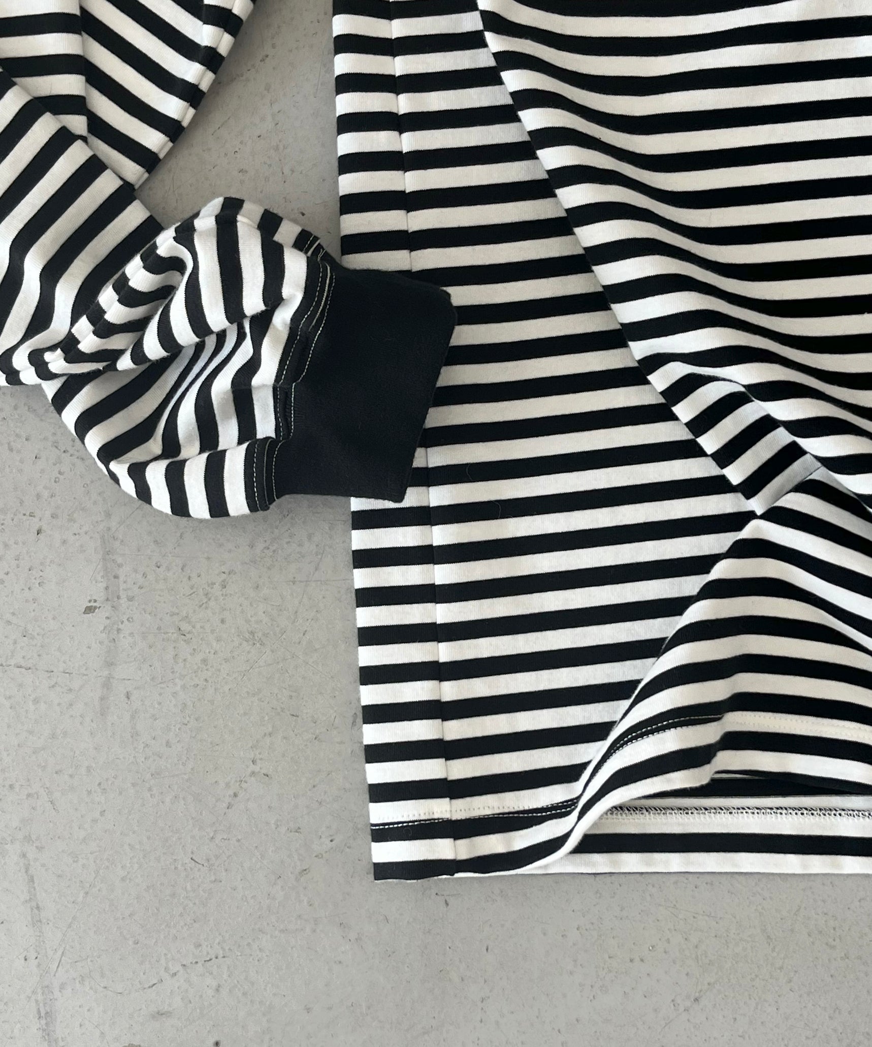 KAIKO Long sleeve border t-shirt "BLACK"