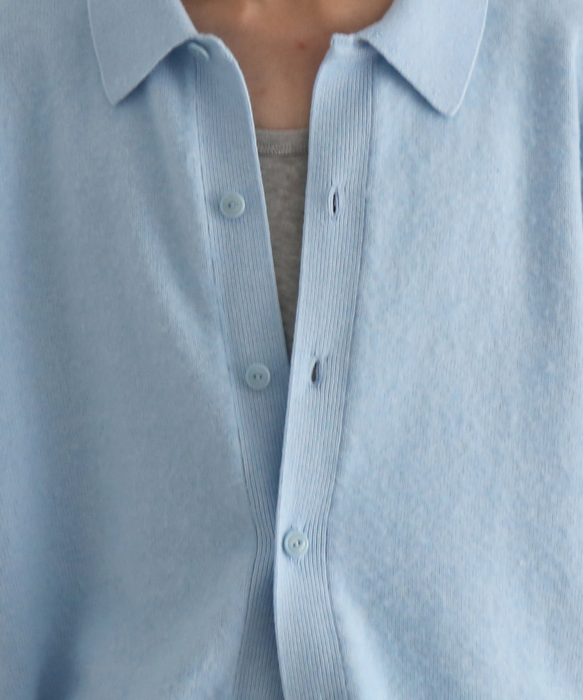 【Pre order】KAIKO Antistasic polo cardigan "L.BLUE"