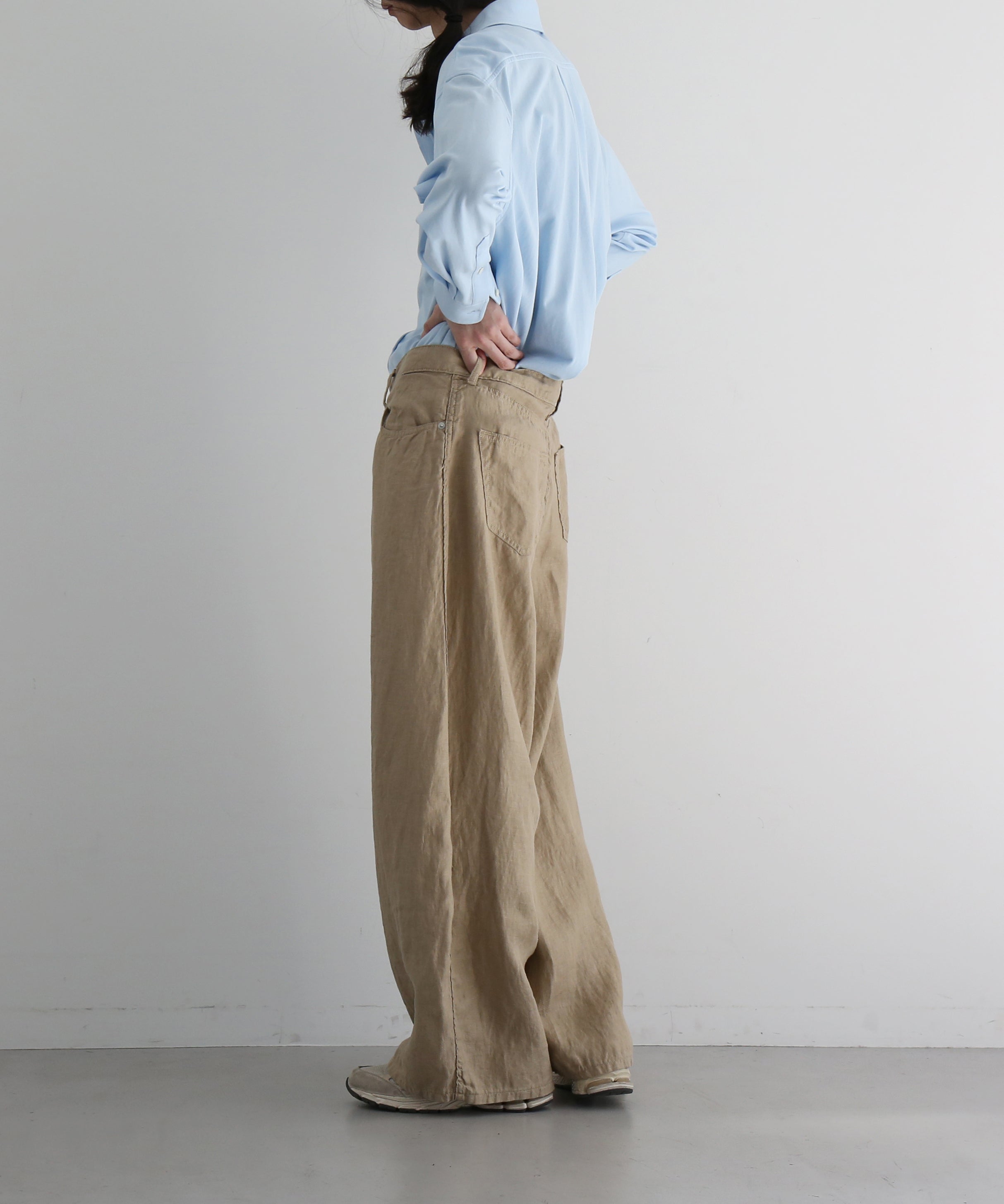 DIGAWEL Puckering wide pants "CAMEL"