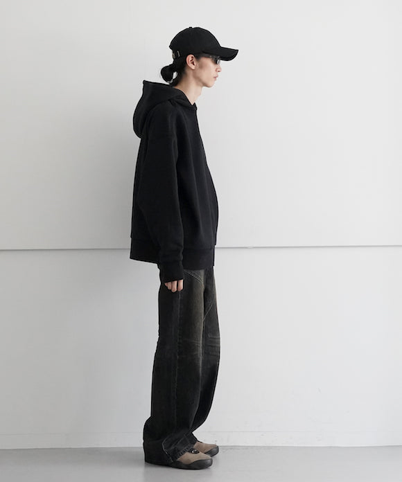 FAX COPY EXPRESS Oversized Loose Hoodie "Black"