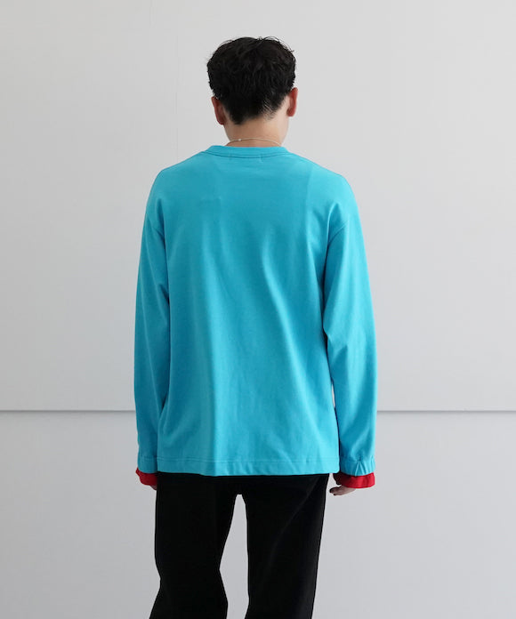 NEONSIGN Layered Sleeve L/S T-shirts "BLUE"