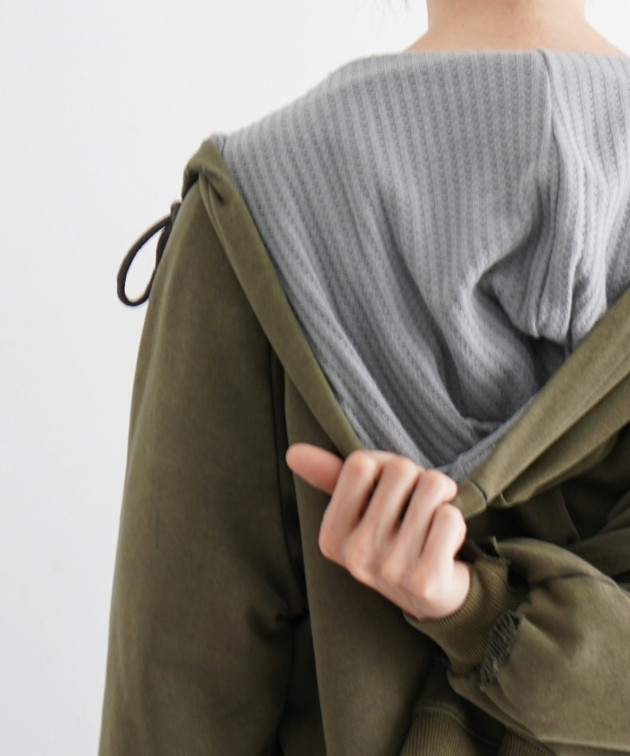 Basketcase Hench, thermal lined zip-up hoodie "WASHED BROWN"