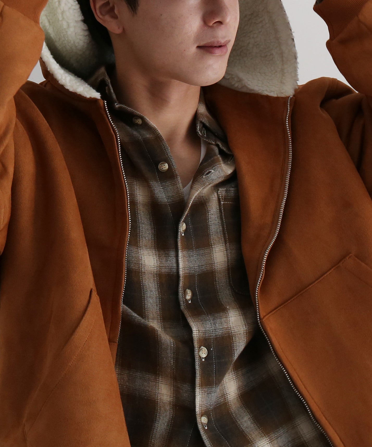 Basketcase Hench,ugg zip (super thick) "BROWN"