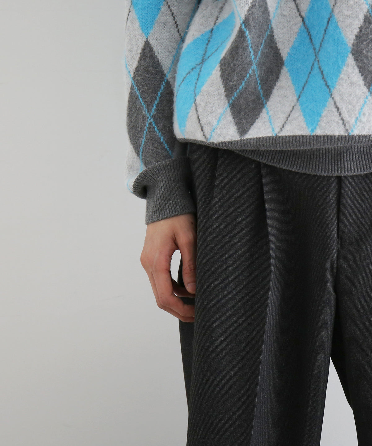 【Pre order】KAIKO Domestic knit polo shirt "FIGURE BLUE"