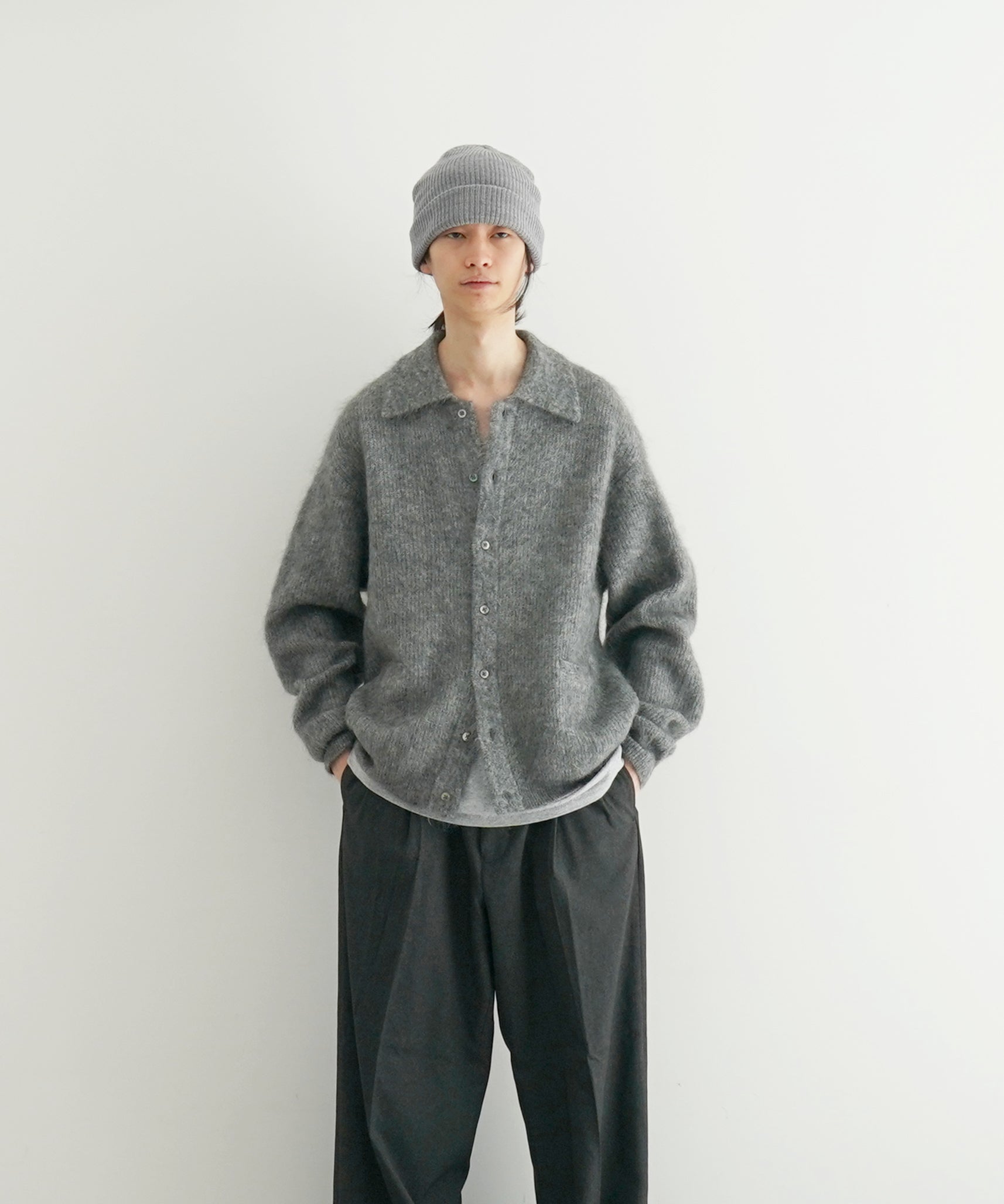 トップス crepuscule Mohair polo cardigan \