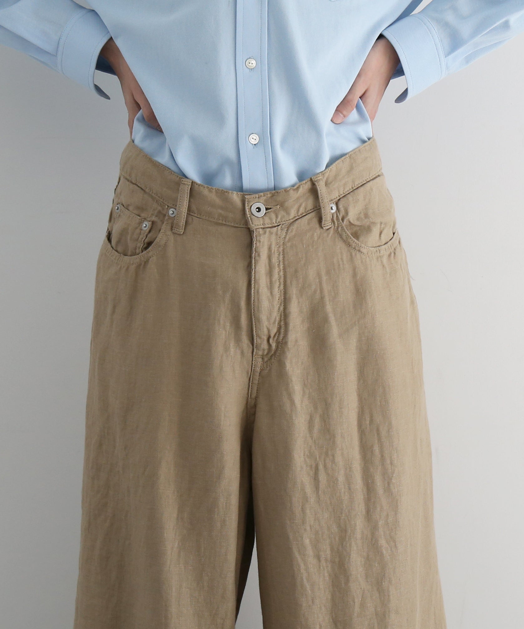 DIGAWEL Puckering wide pants "CAMEL"