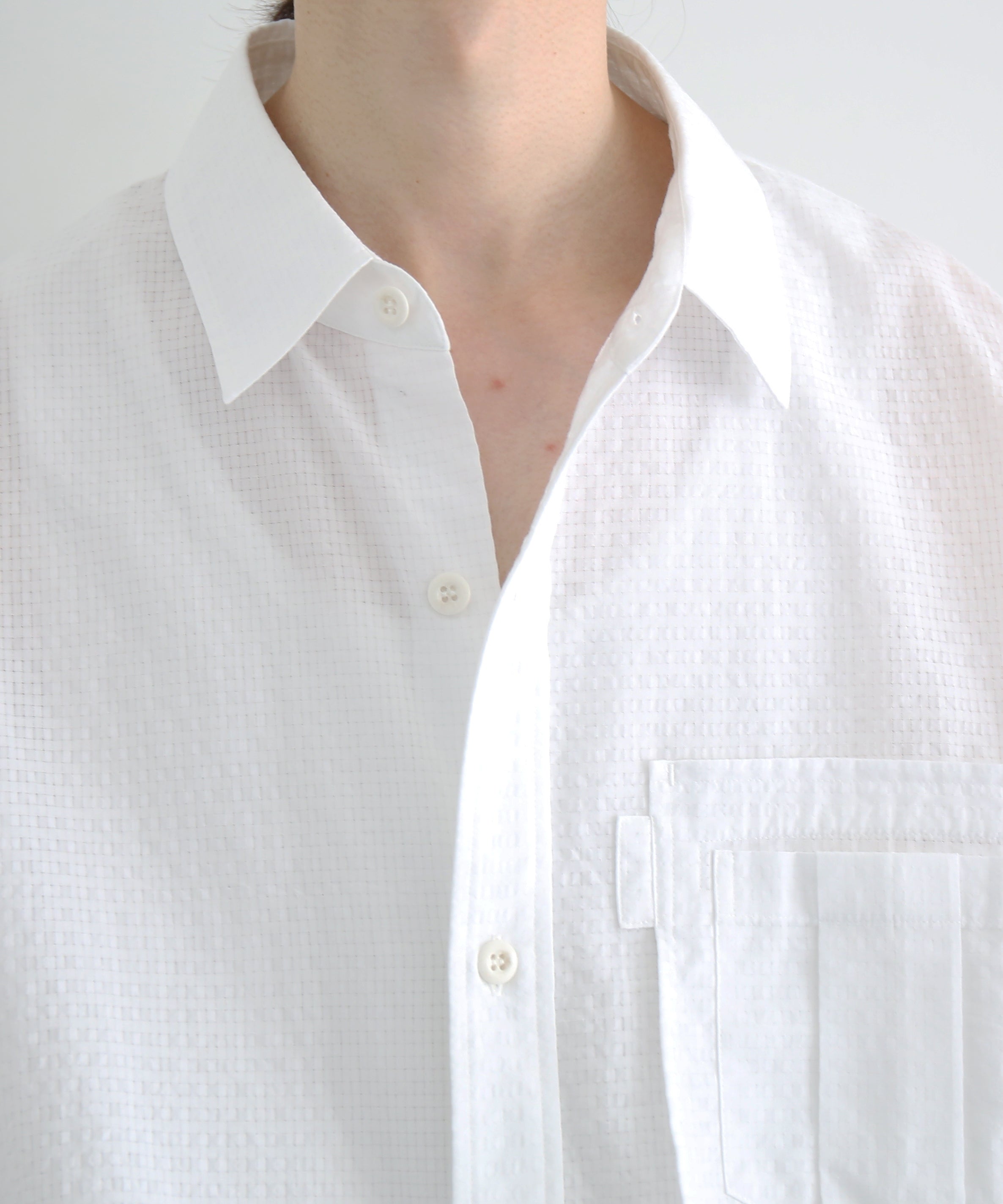 Laid.B Inside out pocket shirts "WHITE"