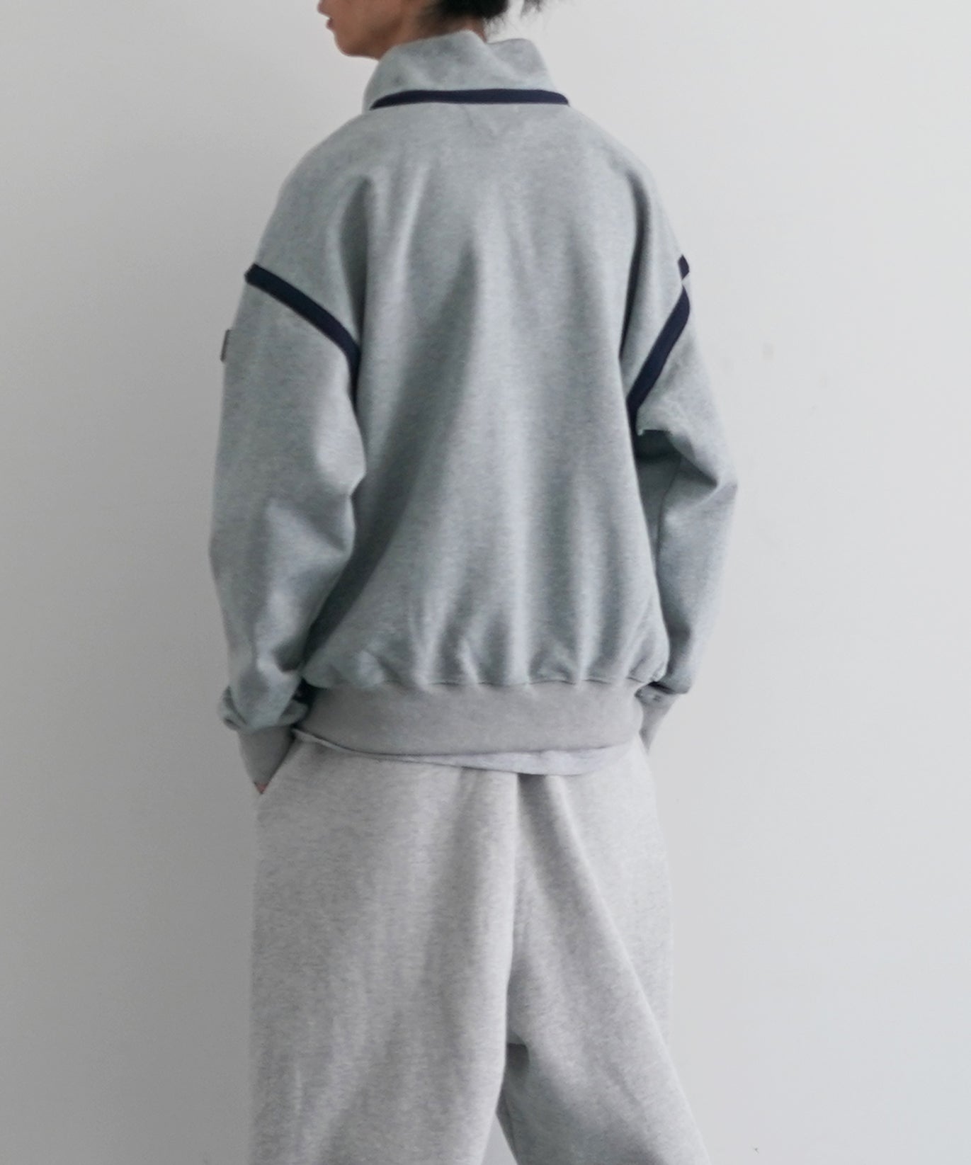 PHINGERIN Quarter zip sweatshirt "A:HEATHER GREY"