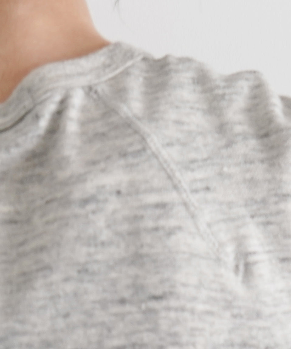 ensou. D-shaped long sleeve tee "TOP GREY"