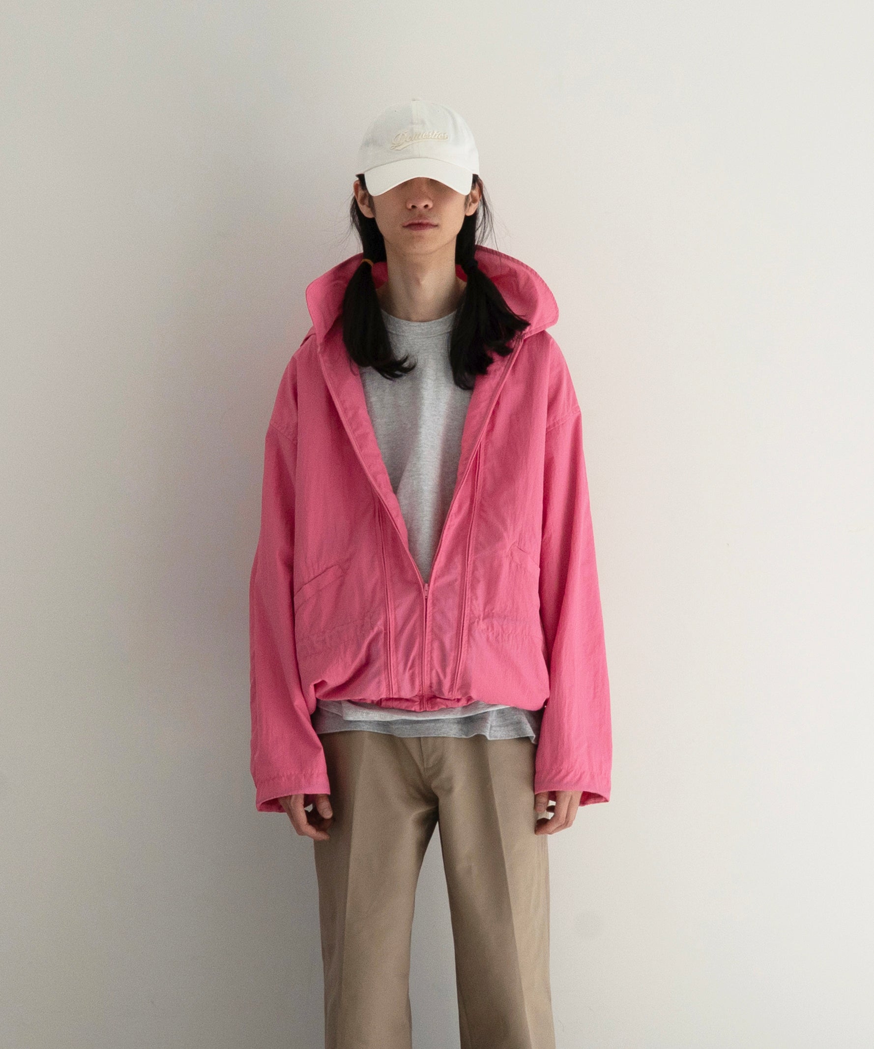 PHINGERIN Crushed nylon full pack jacket "B:PINK"