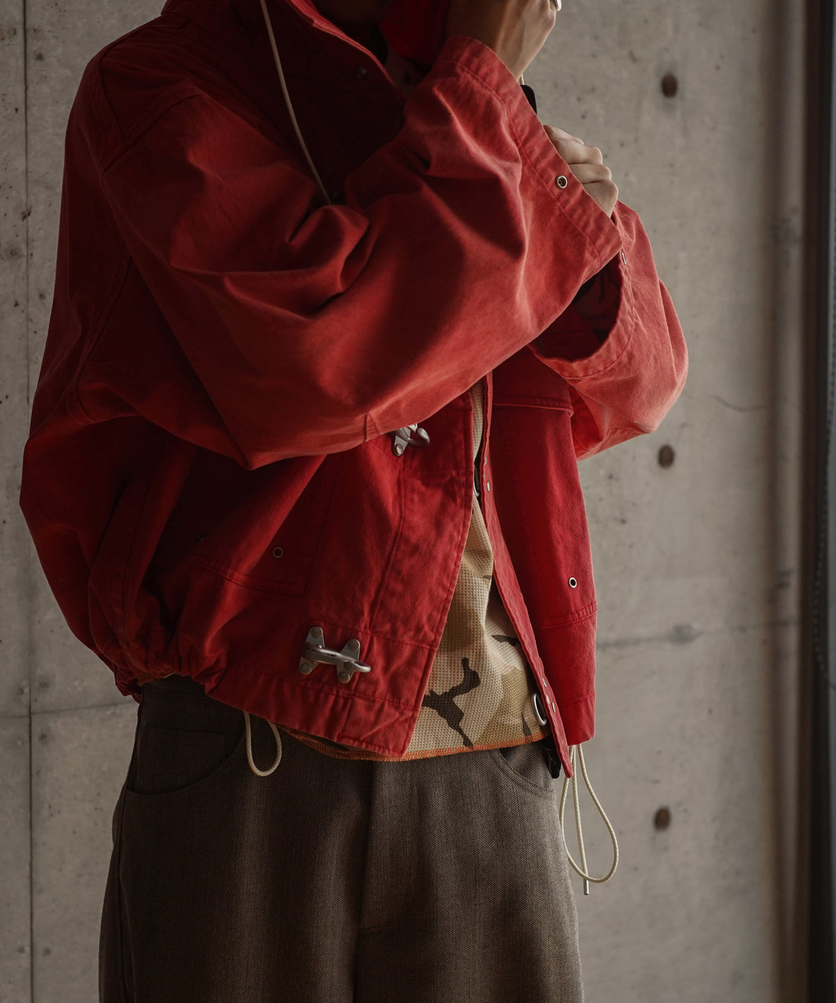 ensou. Fireman parka "A.RED"
