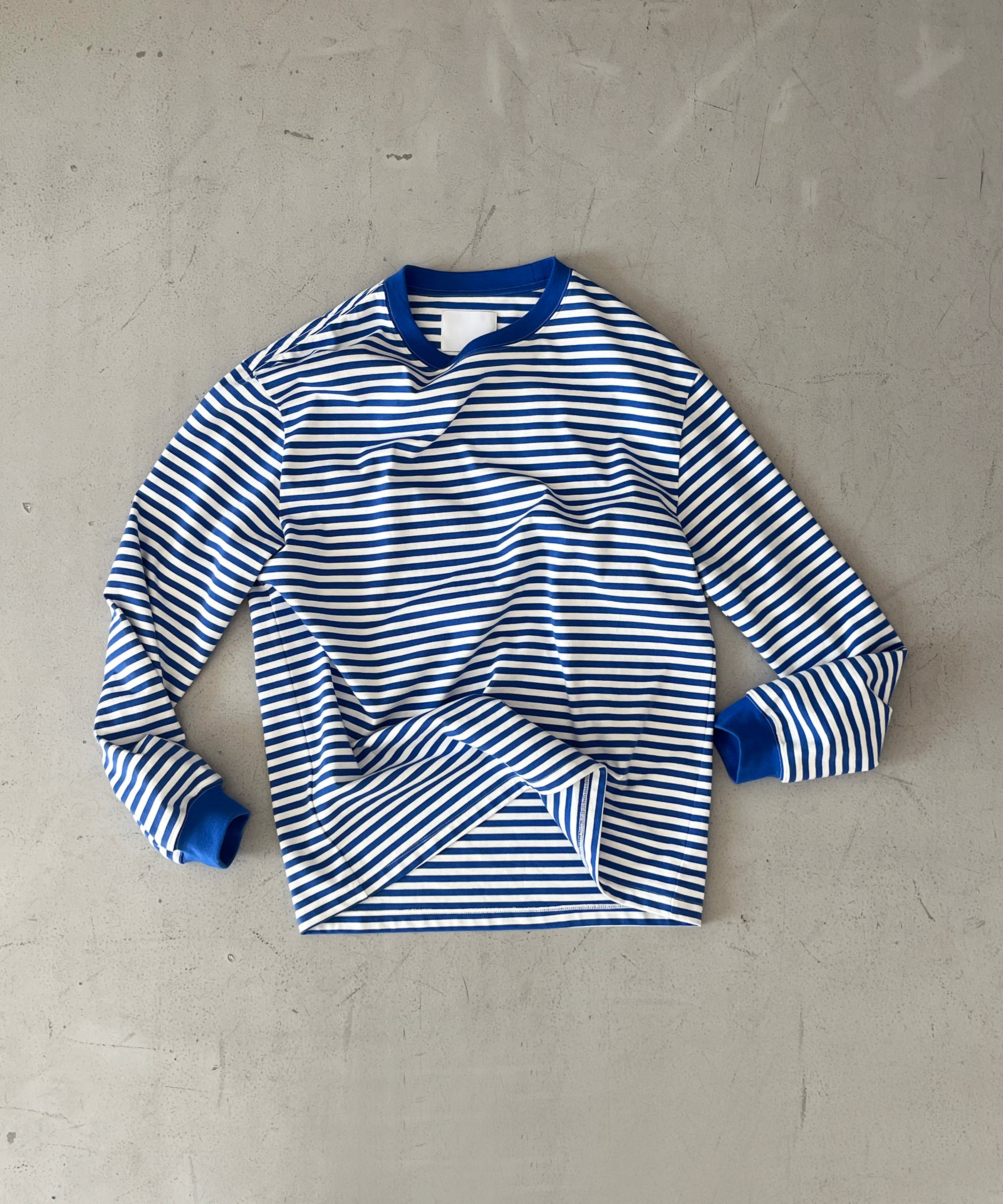 KAIKO Long sleeve border t-shirt "BLUE"