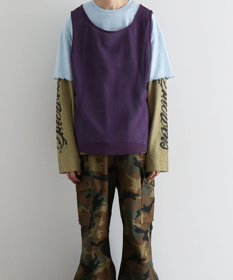 FAF(FAKE AS FLOWERS) 3Layerd ls tee "BLACK"