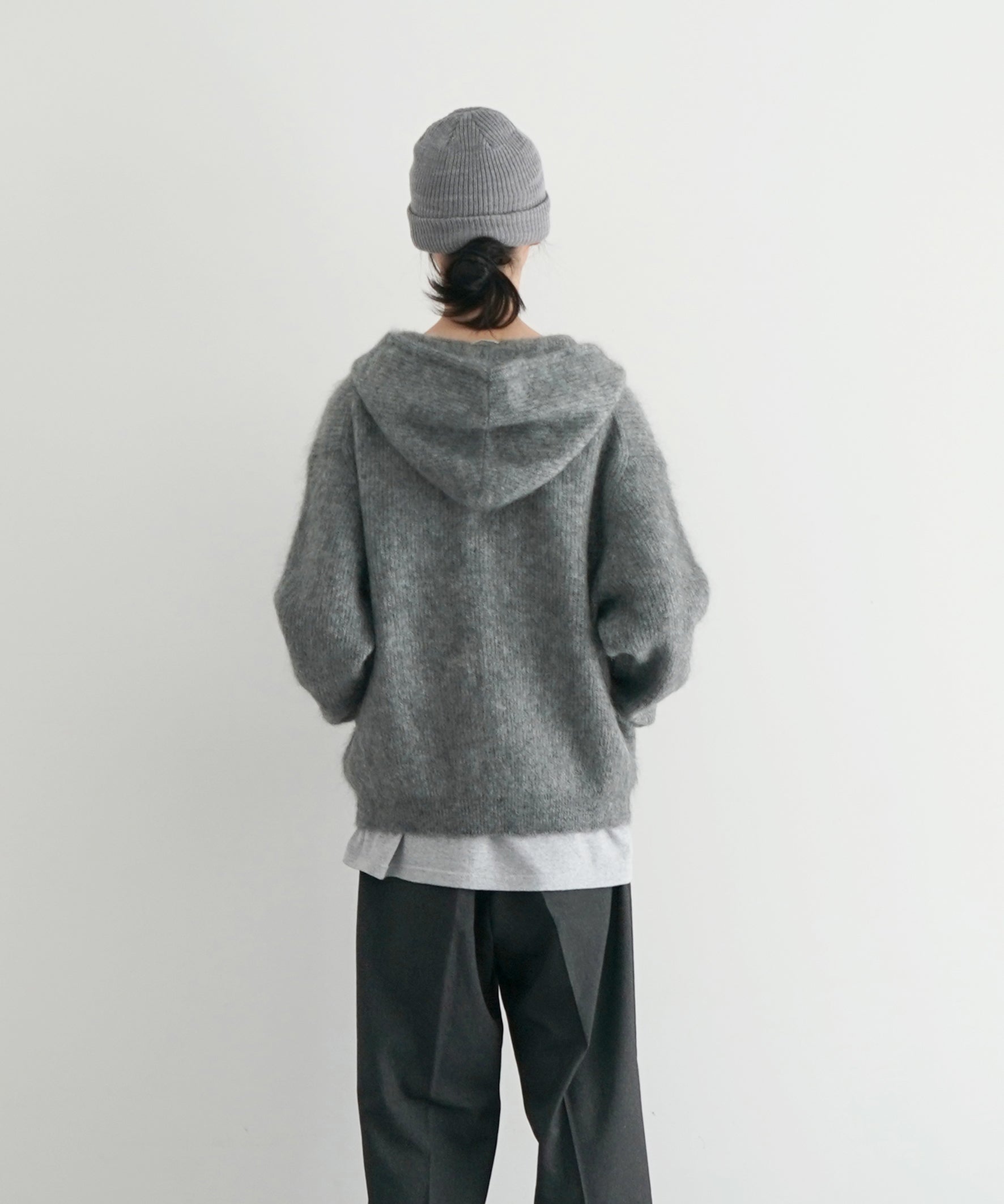 【EXCLUSIVE】crepuscule Mohair zip parka "M.GRAY"