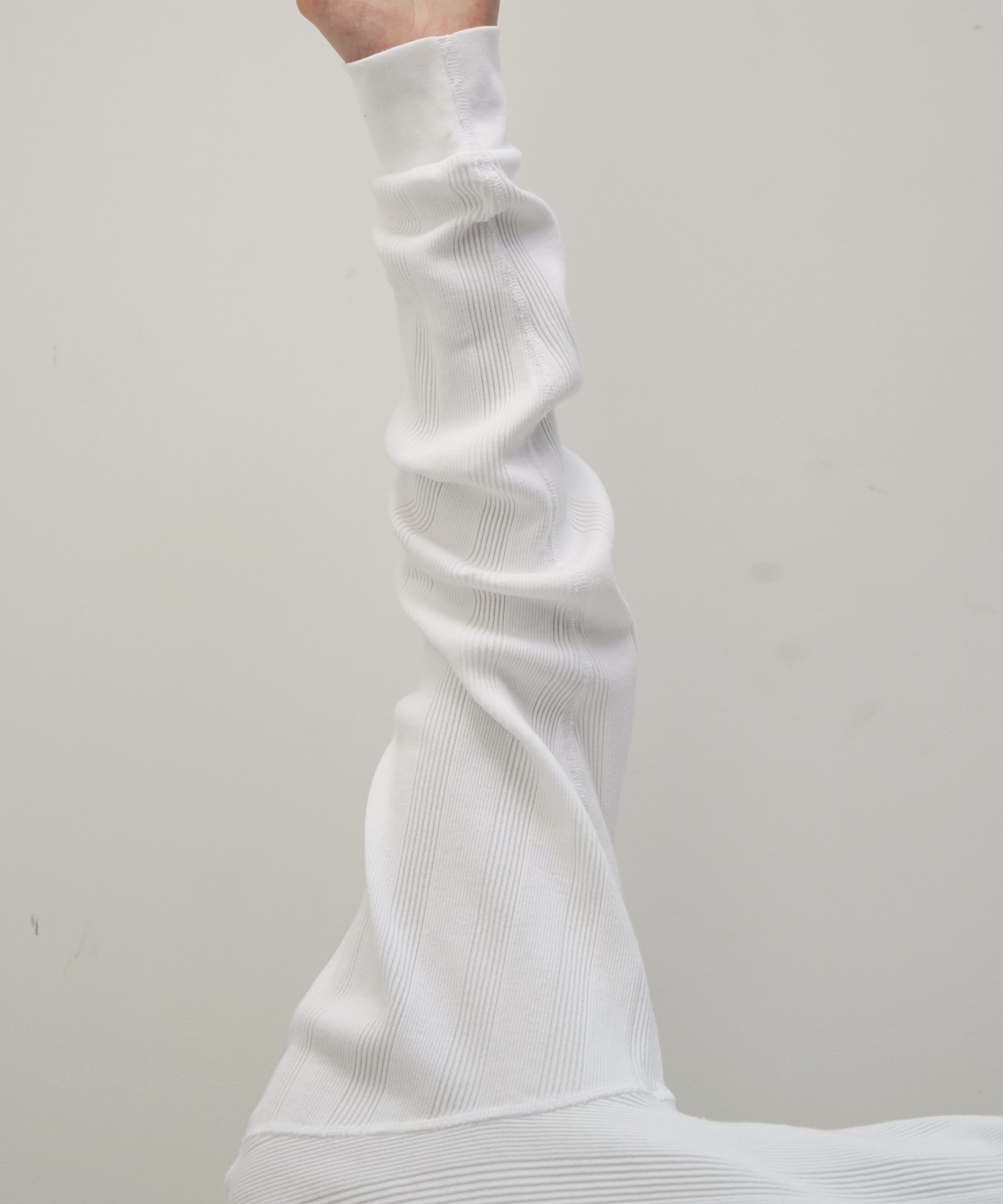 UNUSED Us2484 rib long sleeve tee "WHITE"