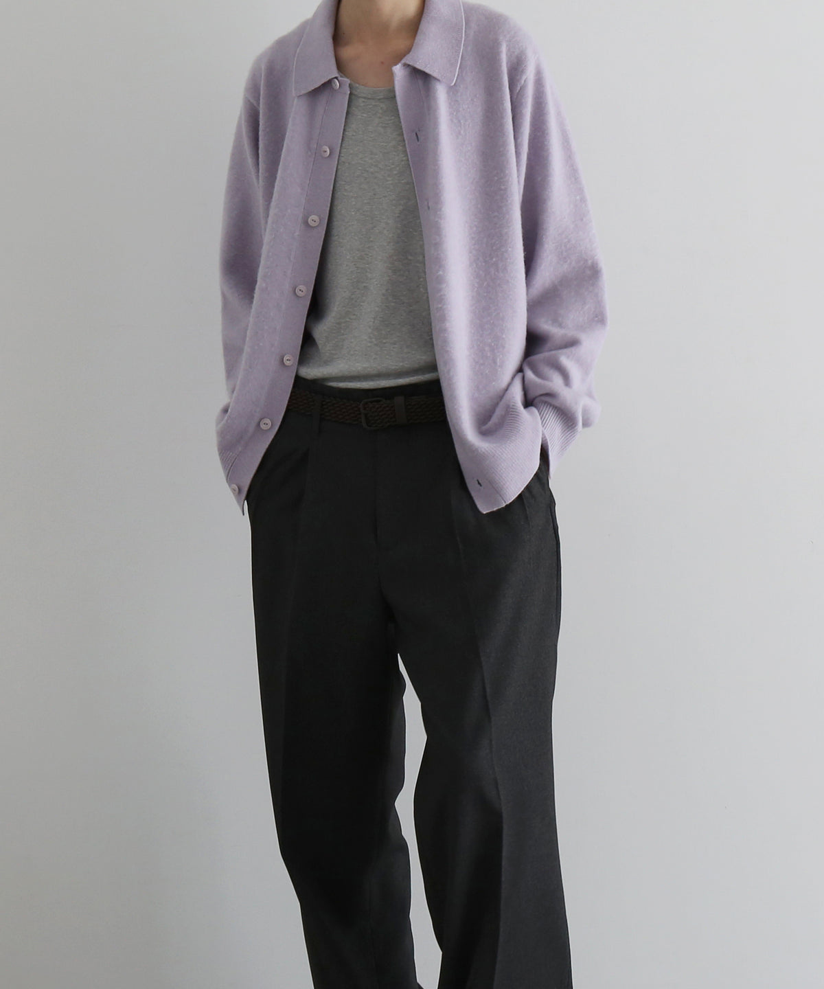 【Pre order】KAIKO Antistasic polo cardigan "L.PURPLE"