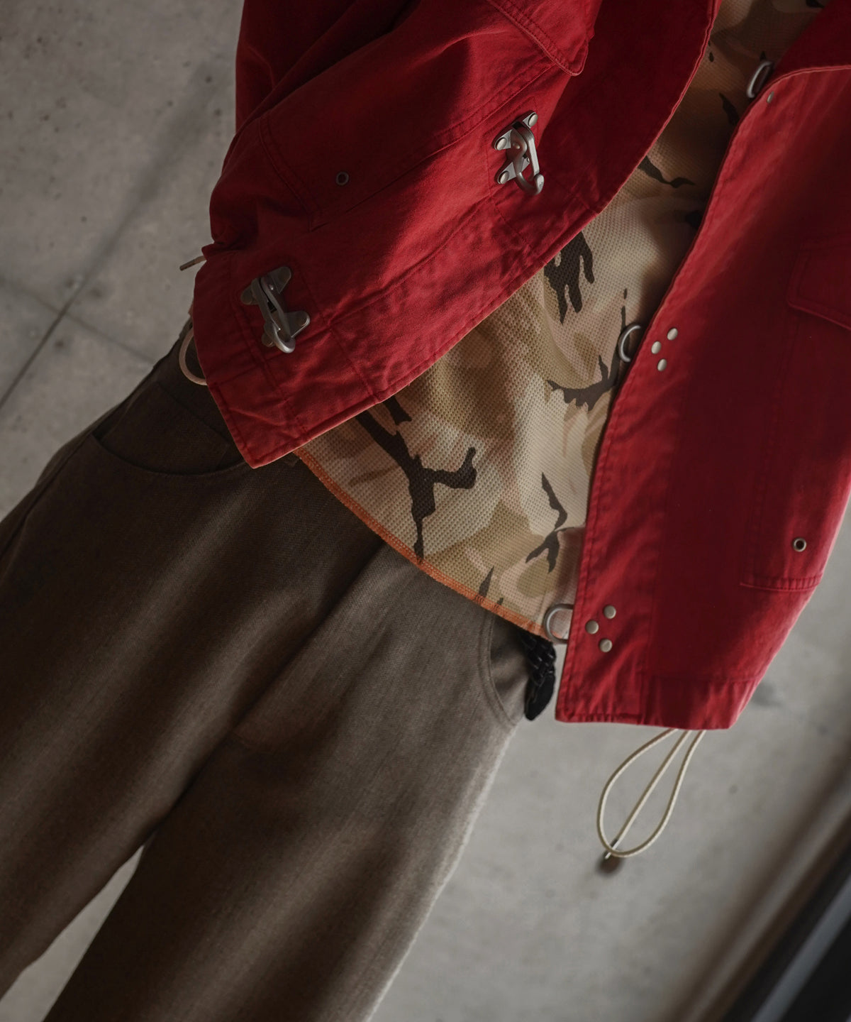 ensou. Fireman parka "A.RED"