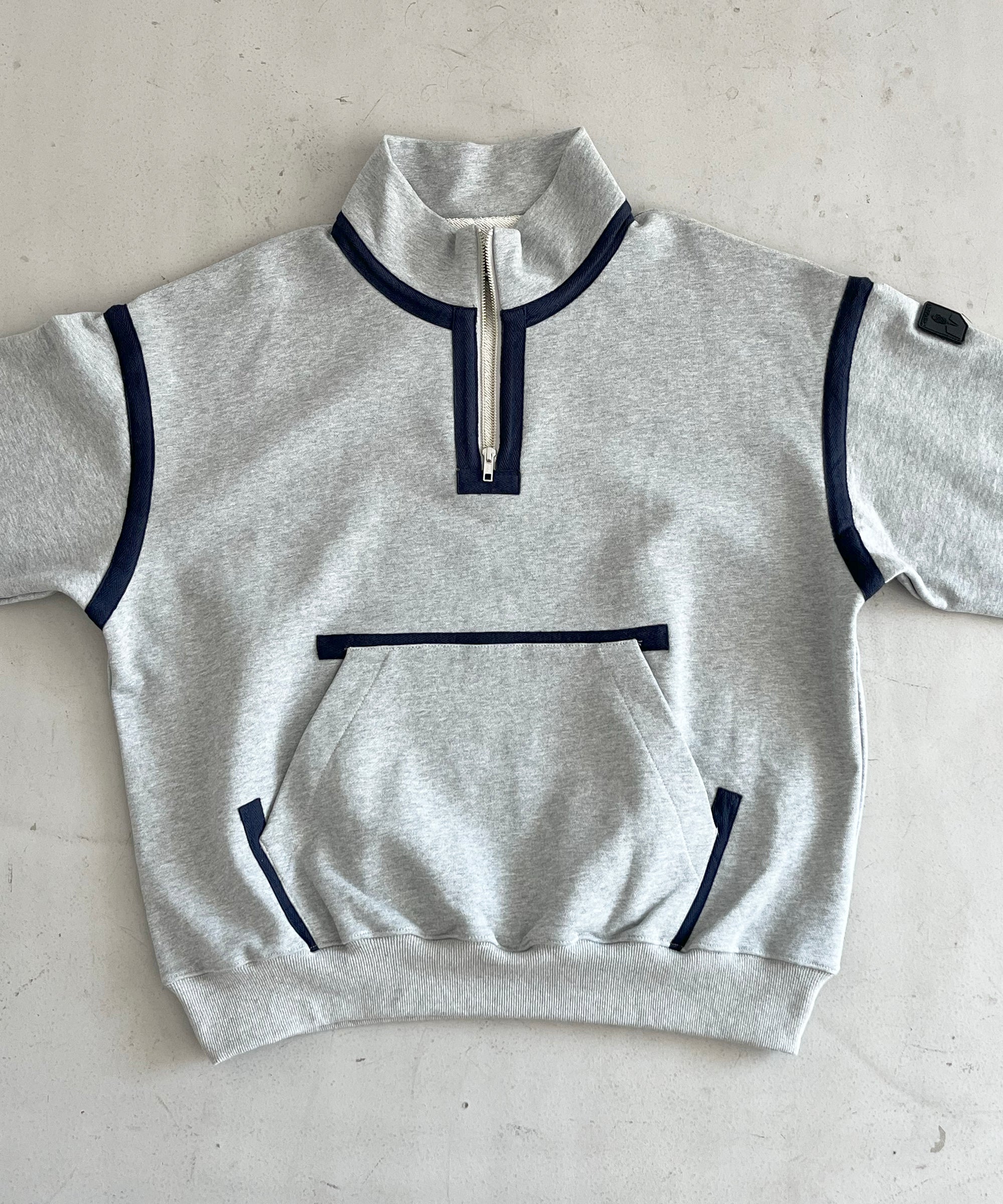 PHINGERIN Quarter zip sweatshirt "A:HEATHER GREY"