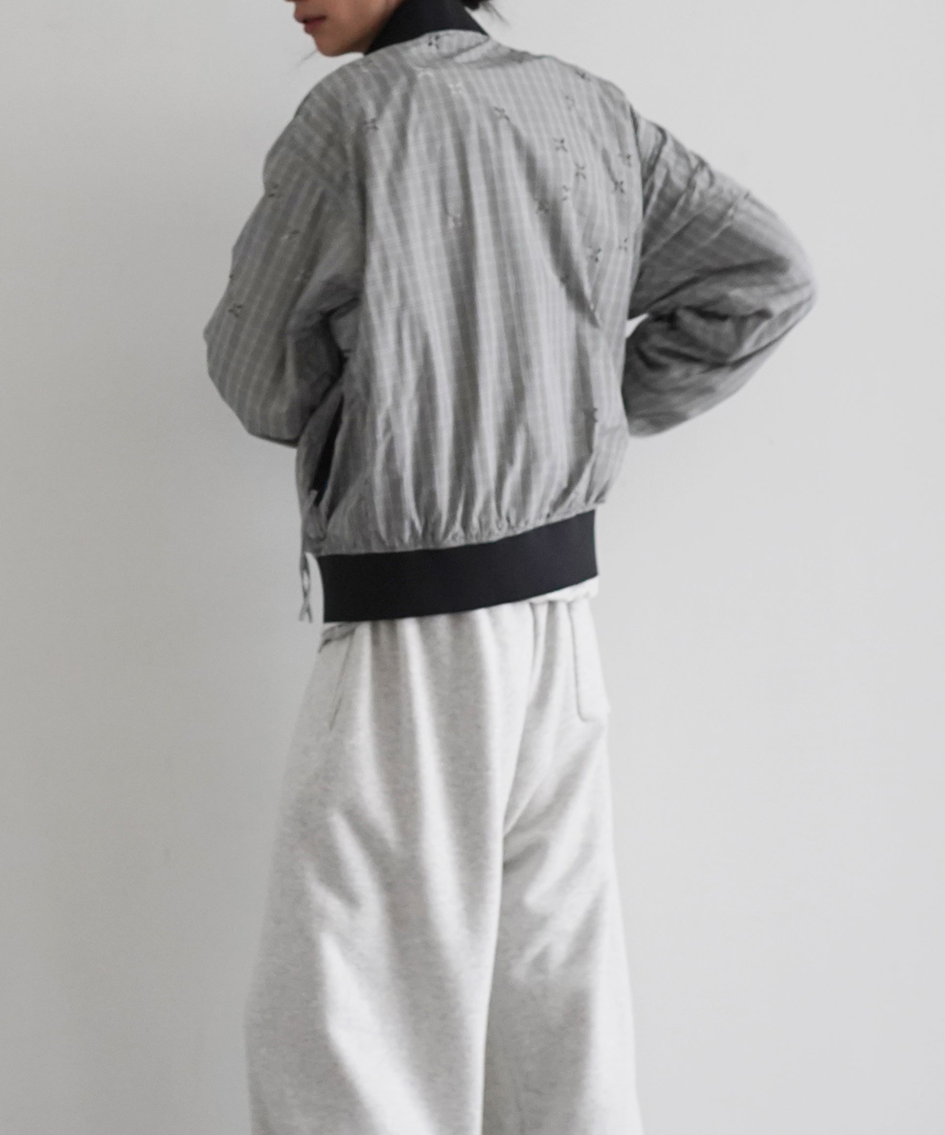 JIAN YE Guai blouson (siege) "BLUE CHECK"