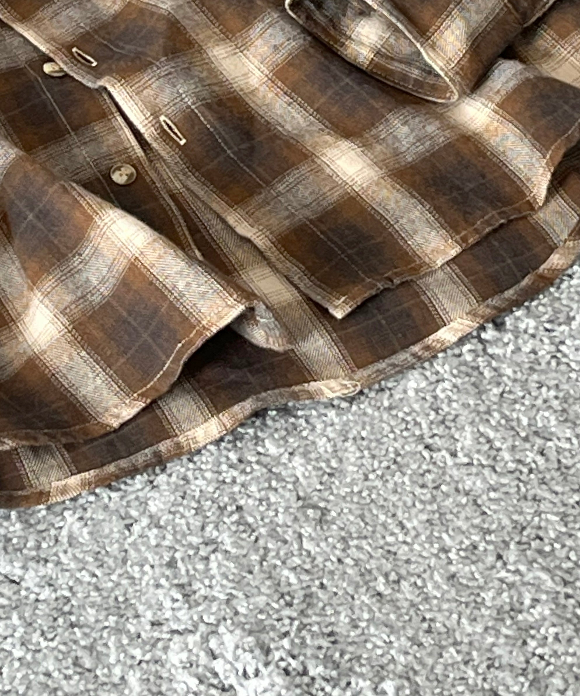 Basketcase Hench,plaid evening shirt "BROWN CHECK"