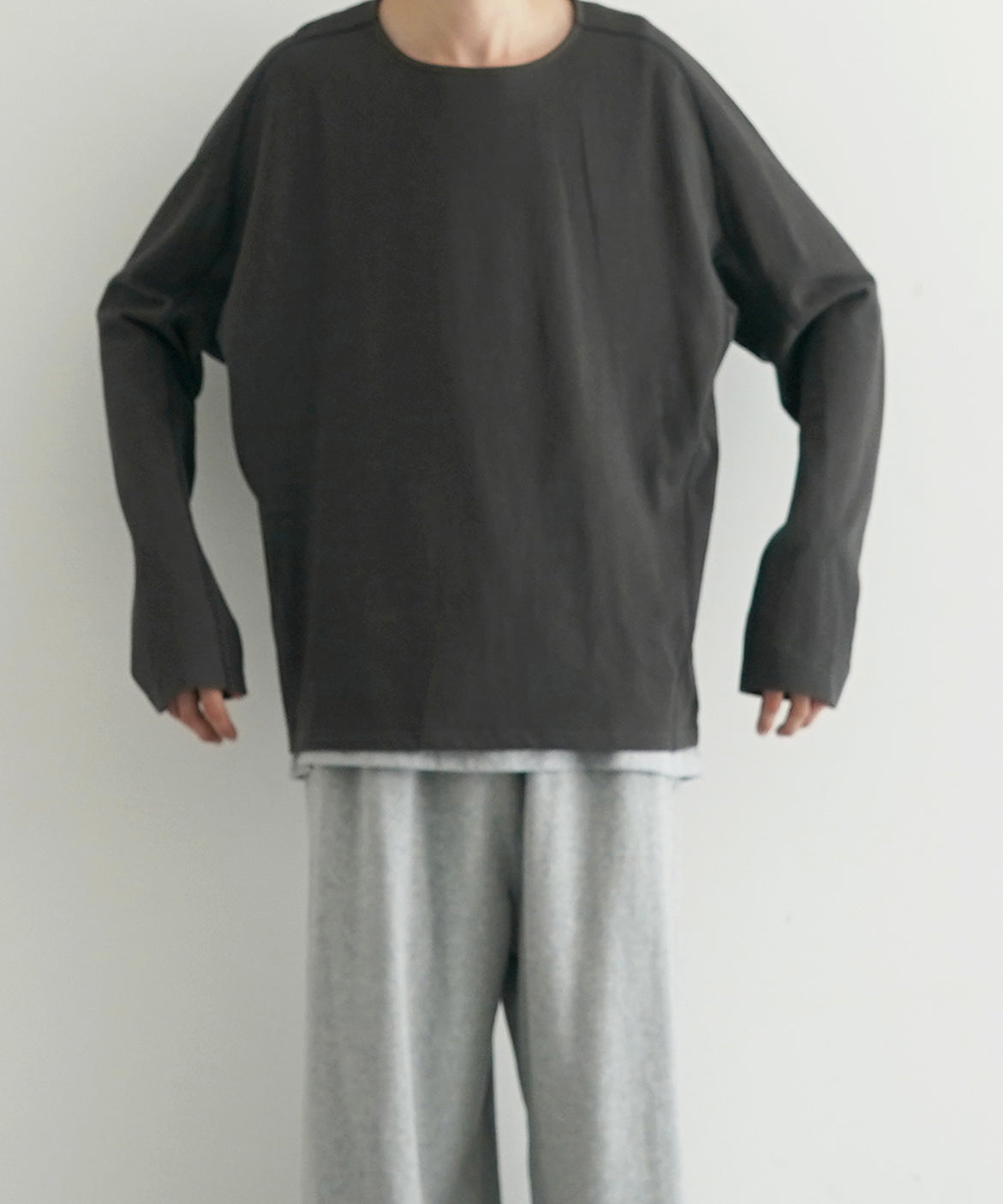 OPPOSE DUALITY Long sleeve t-shirt cotton "GRAY"
