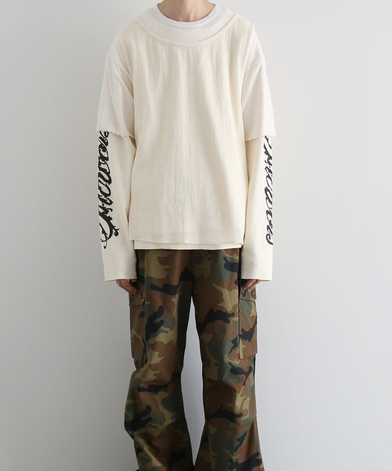 FAF(FAKE AS FLOWERS) 3Layerd ls tee "MULTI"