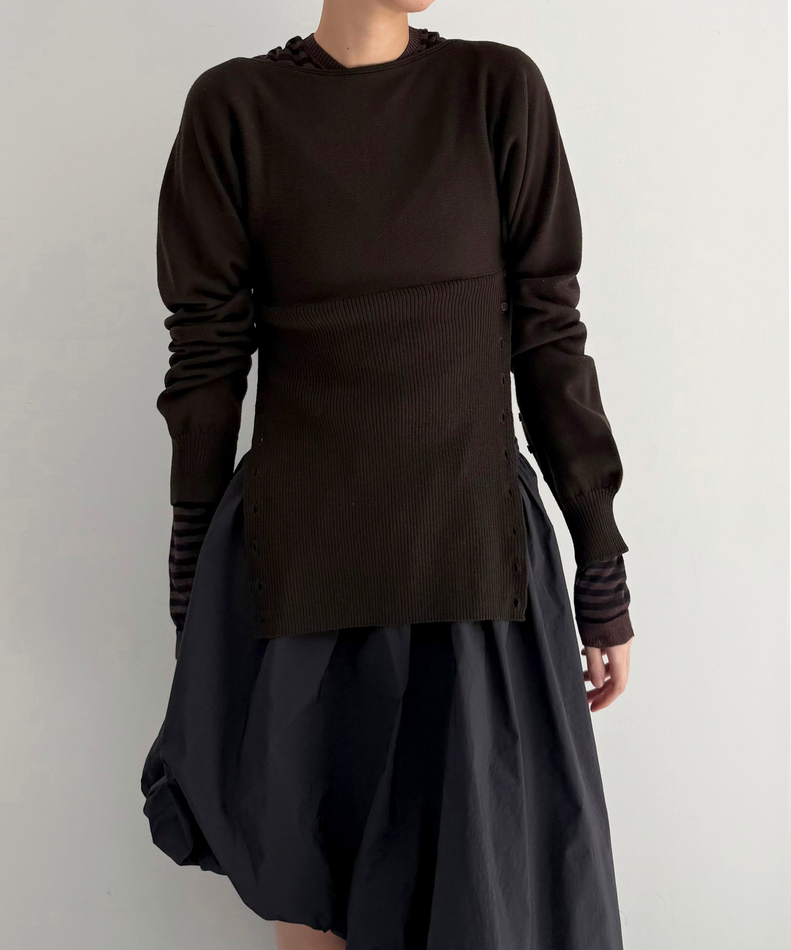 Paloma パロマ　Back Slit ロングスカート　ブラック Paloma Wool【パロマウール】fanquir 