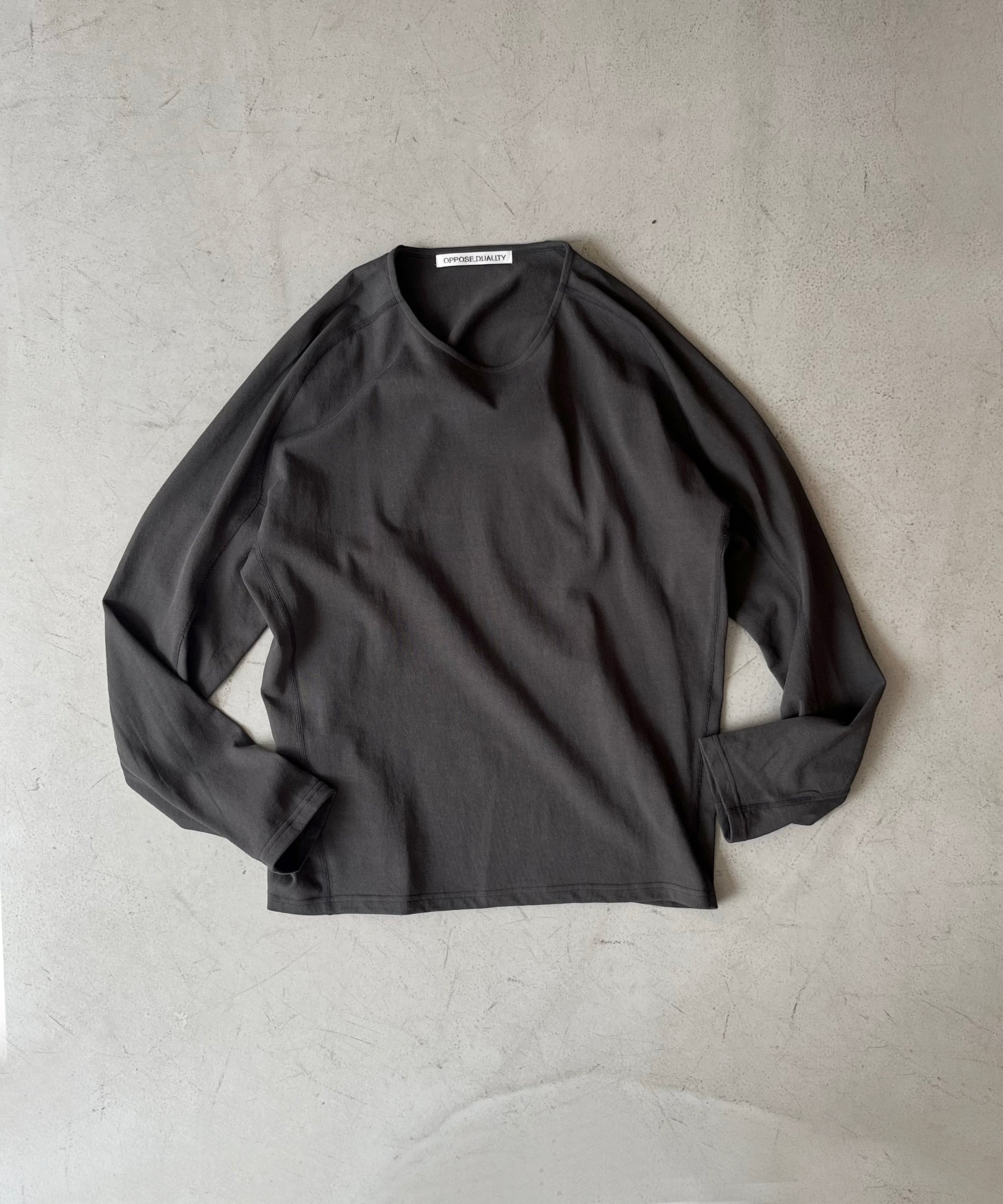 OPPOSE DUALITY Long sleeve t-shirt cotton "GRAY"