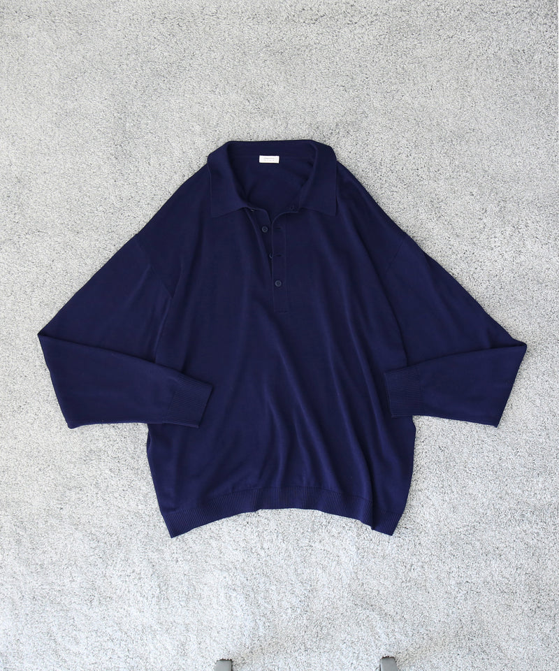 【EXCLUSIVE】crepuscule L/s polo "BLACK"