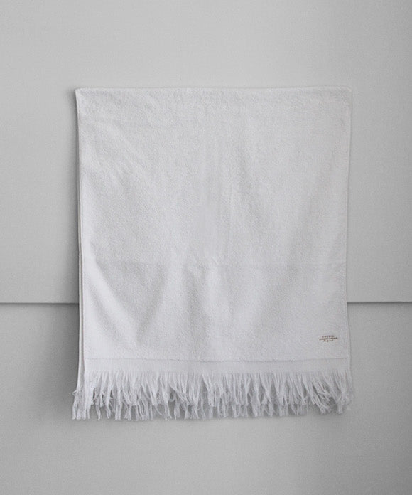 UNUSED fringe towel "WHITE"