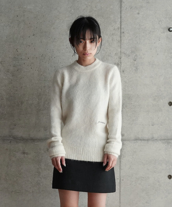 Ganni【ガニー】brushed alpaca o-neck  