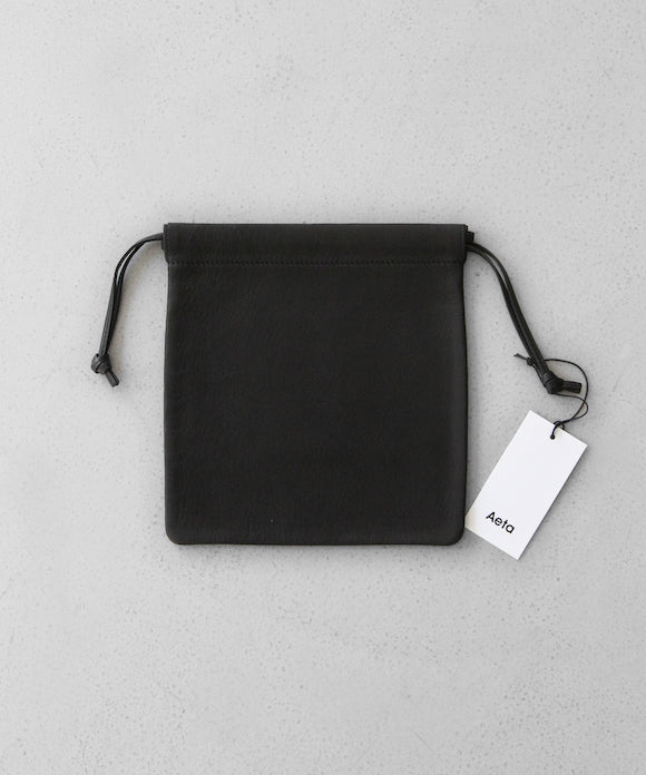 Aeta DOUBLE FACED POUCH M "BLACK"