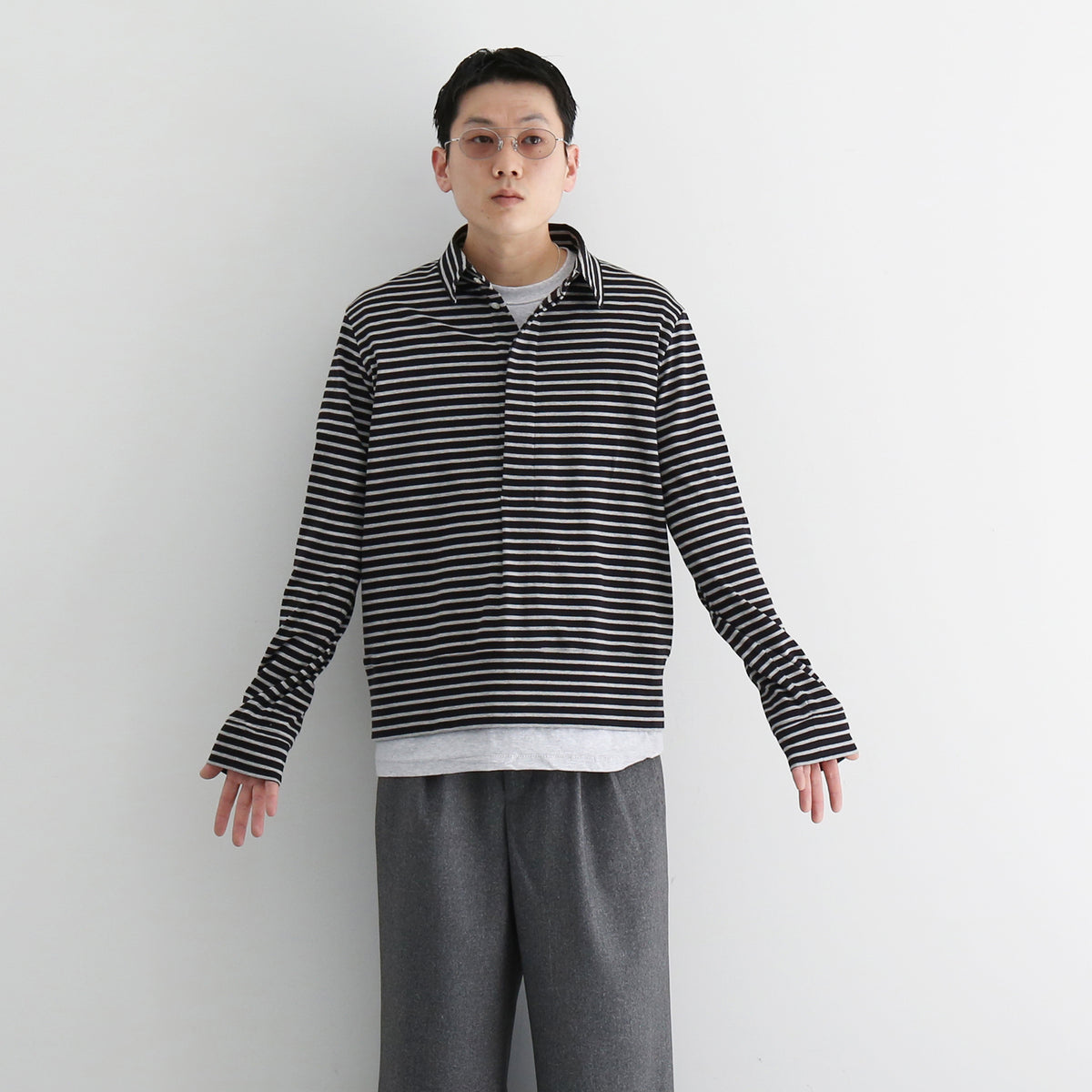 ABELIA EDOWARD GOUCHA【アベリアエドワードゴウチャ】Ls polo dot ABELIA EDOWARD GOUCHA【アベリアエドワードゴウチャ】Ls polo dot