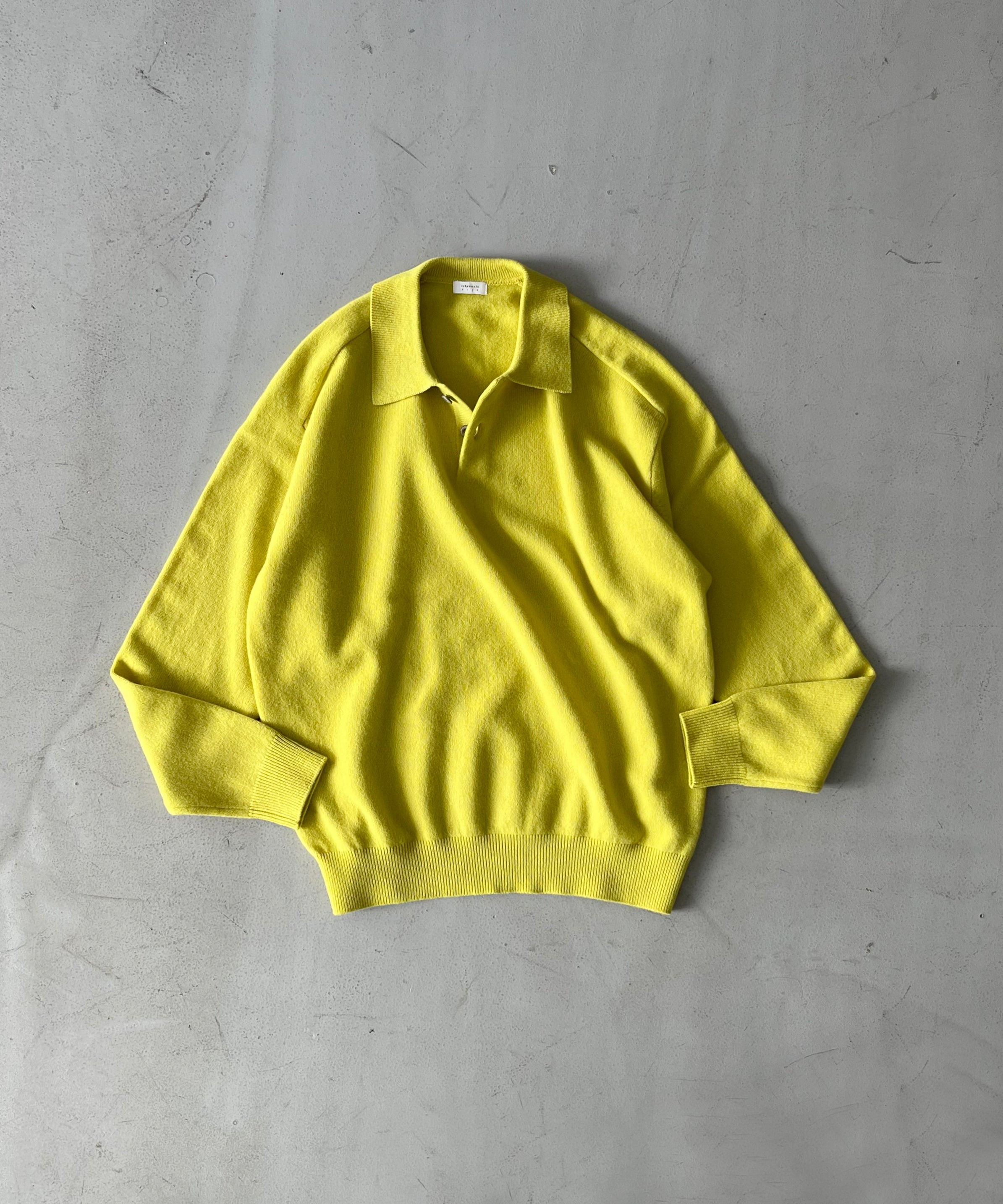 crepuscule M-g knit polo "YELLOW"