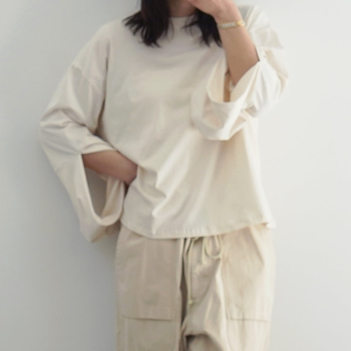 トップス BASERANGE HARBOUR LONG SLEEVE TEE Harbour ロングスリーブTシャツ in Assortment | オーガニック